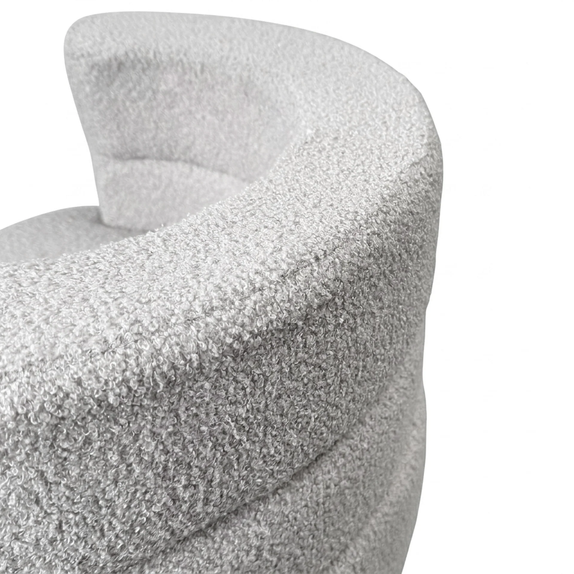 Hush Boucle Armchair - Light Grey - Image 10
