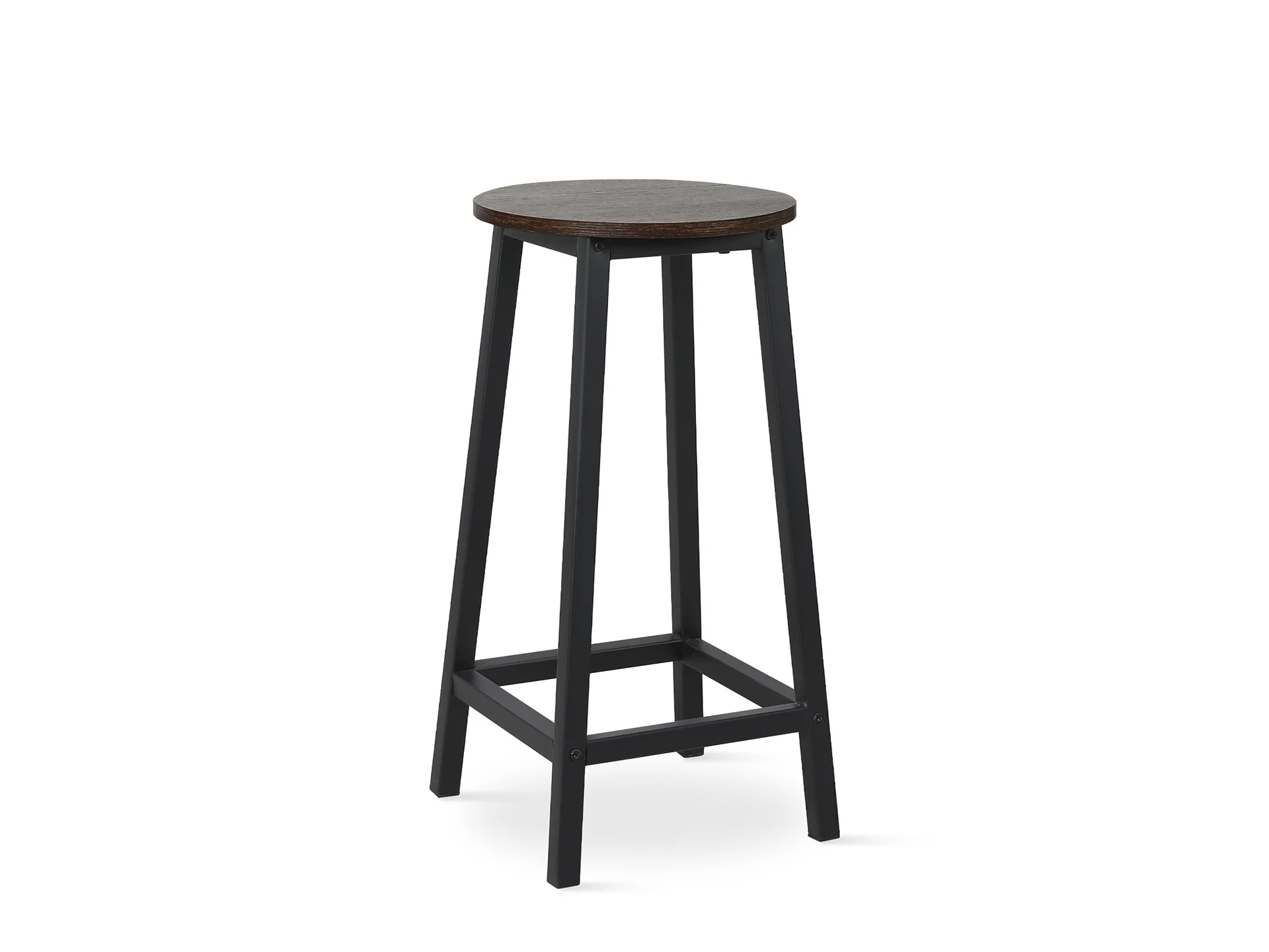 Brick Metal Bar Stool - Rustic Brown + Black - Image 7