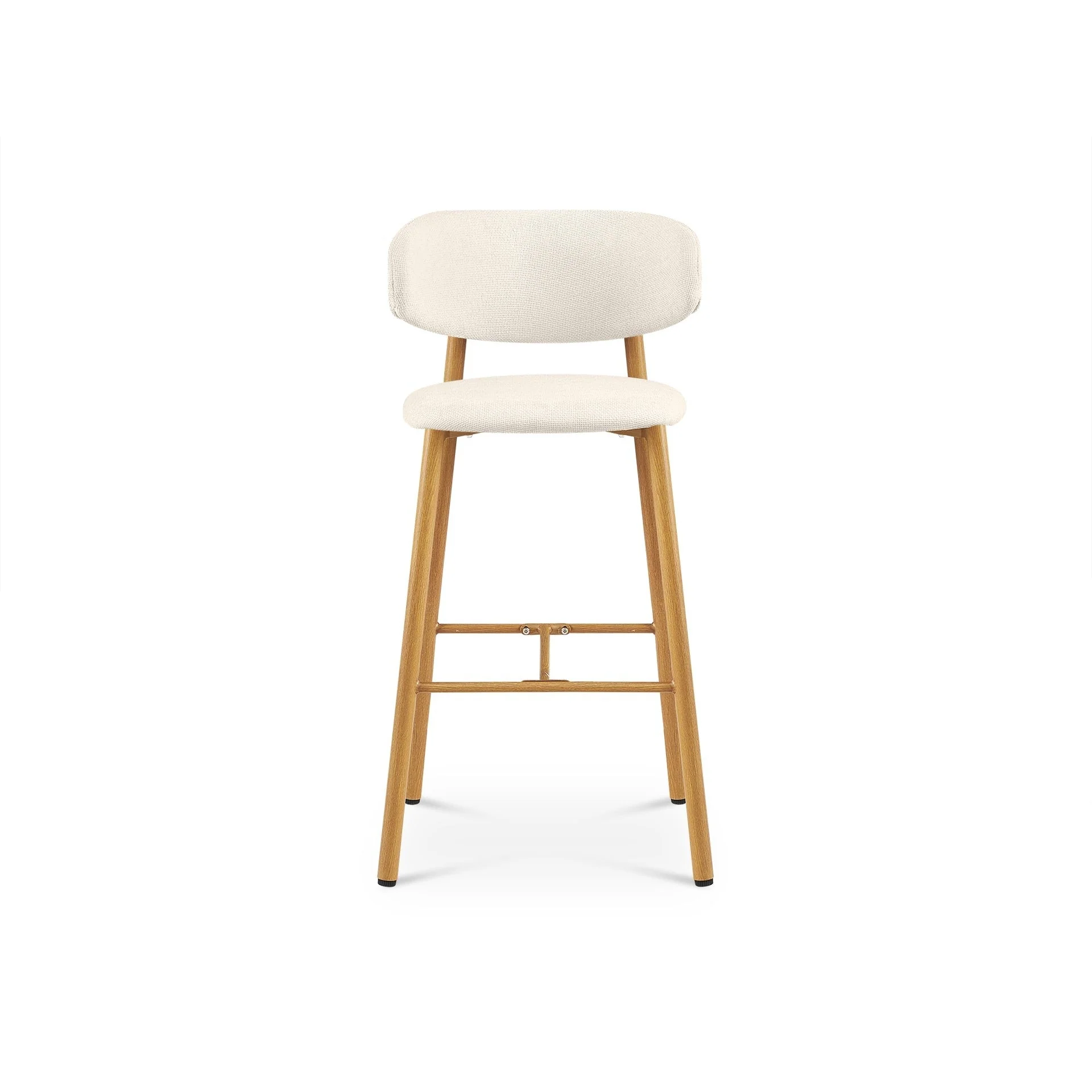 Indigo Fabric Bar Stool - Set of 2 - Beige - Image 8