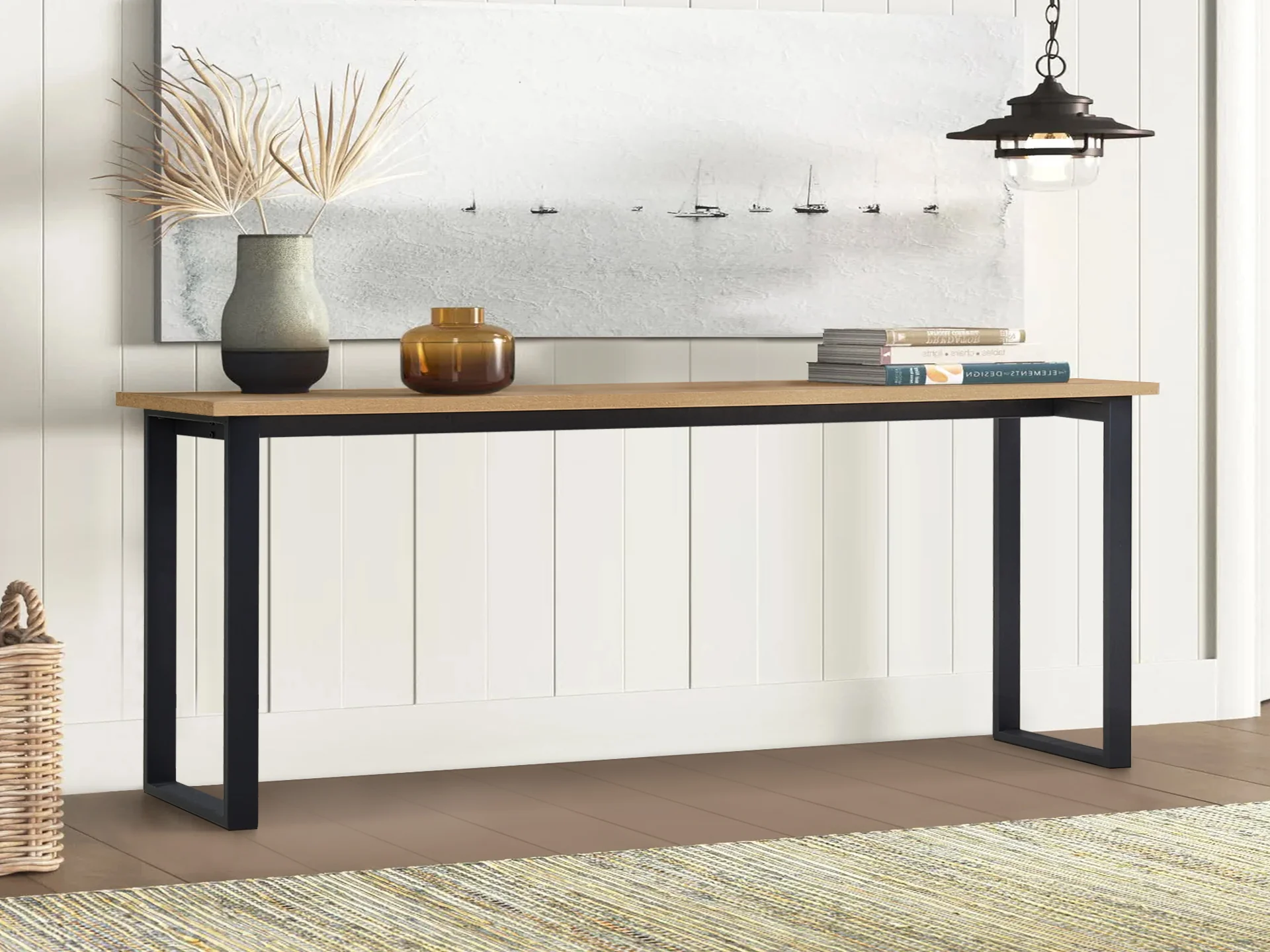 Ira Wooden Console Table - Oak - Image 7