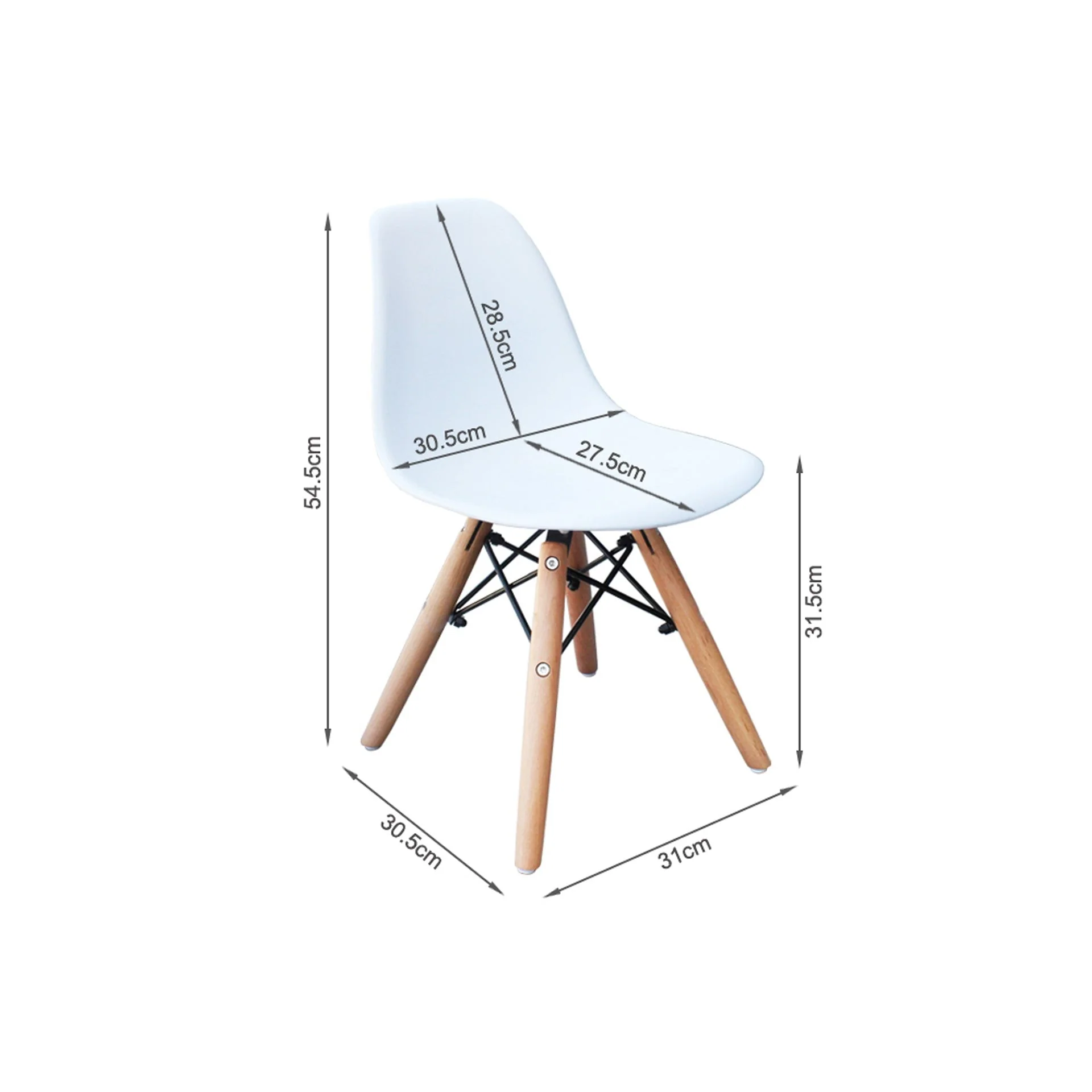 Iris 5 Piece Kids Table With Chairs Set - White - Image 8
