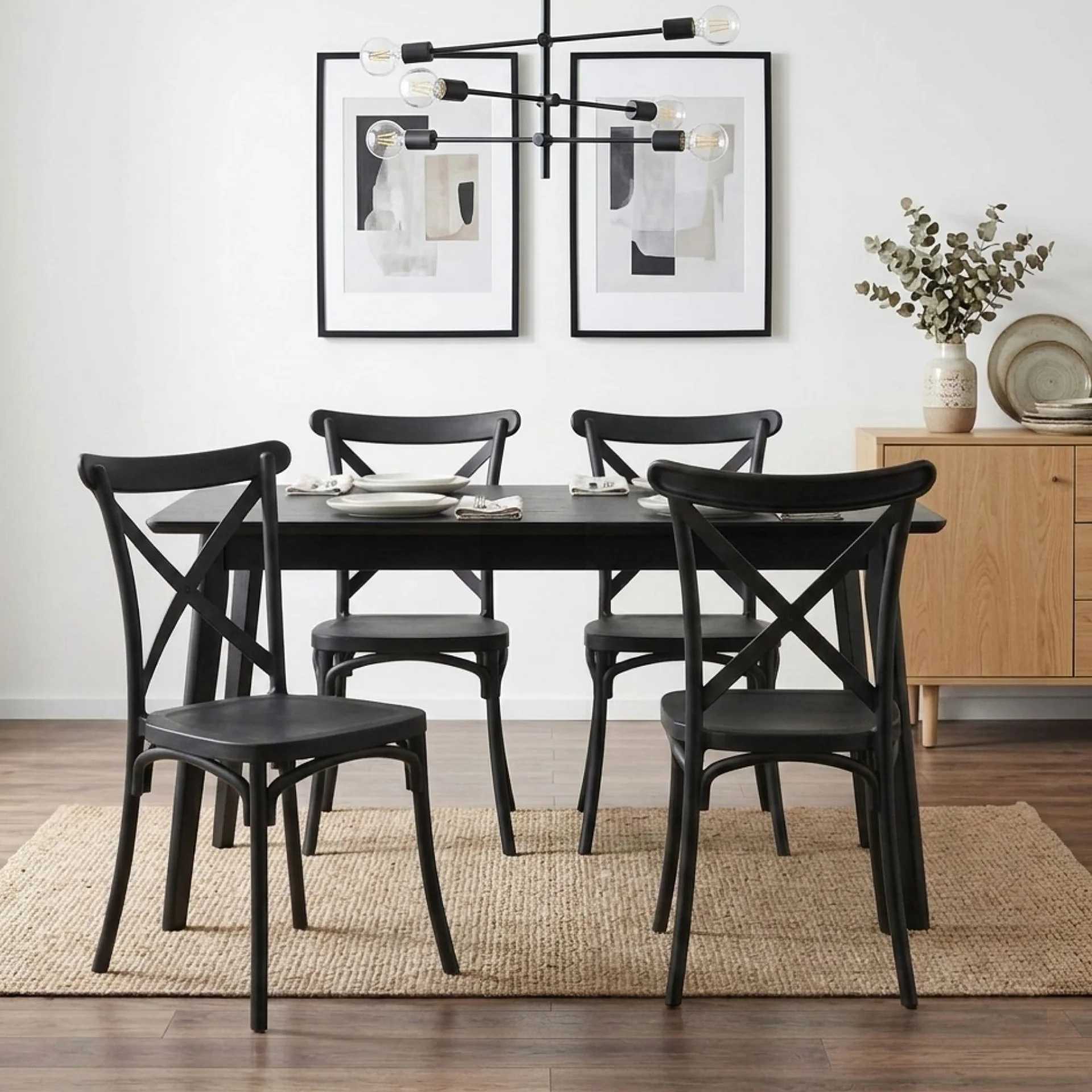 Isaac Dining Chair - Set of 4 - Black - Image 4