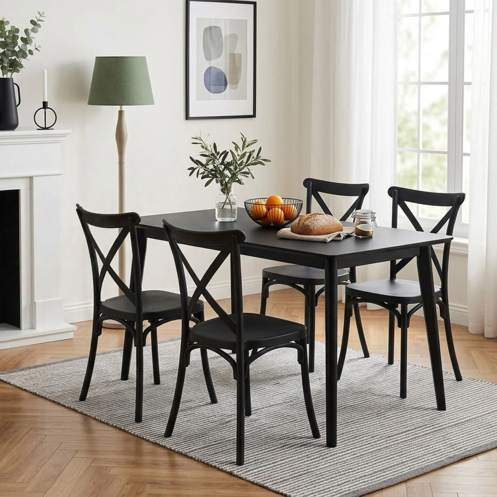 Isaac Dining Chair - Set of 4 - Black - Image 5
