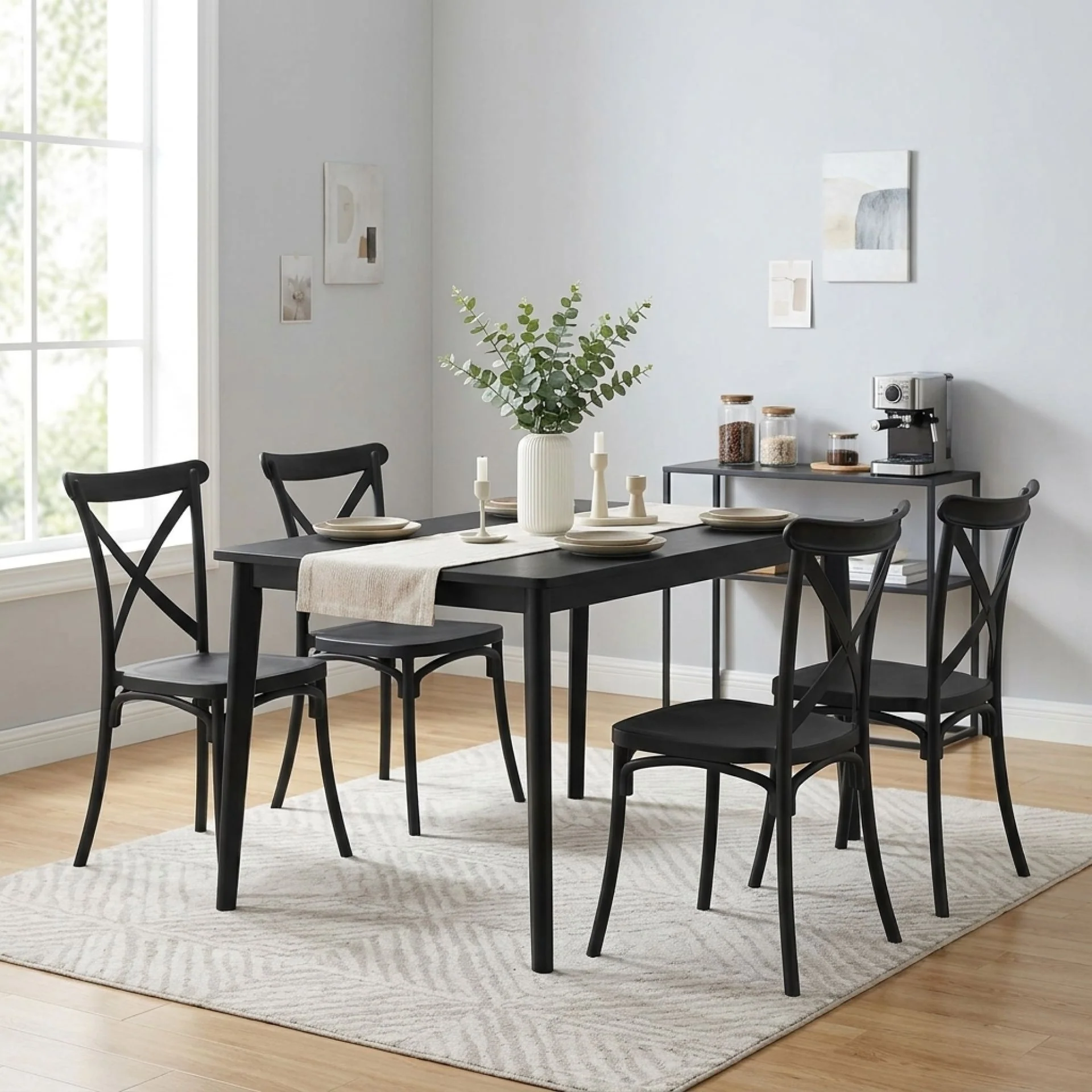 Isaac Dining Chair - Set of 4 - Black - Image 6