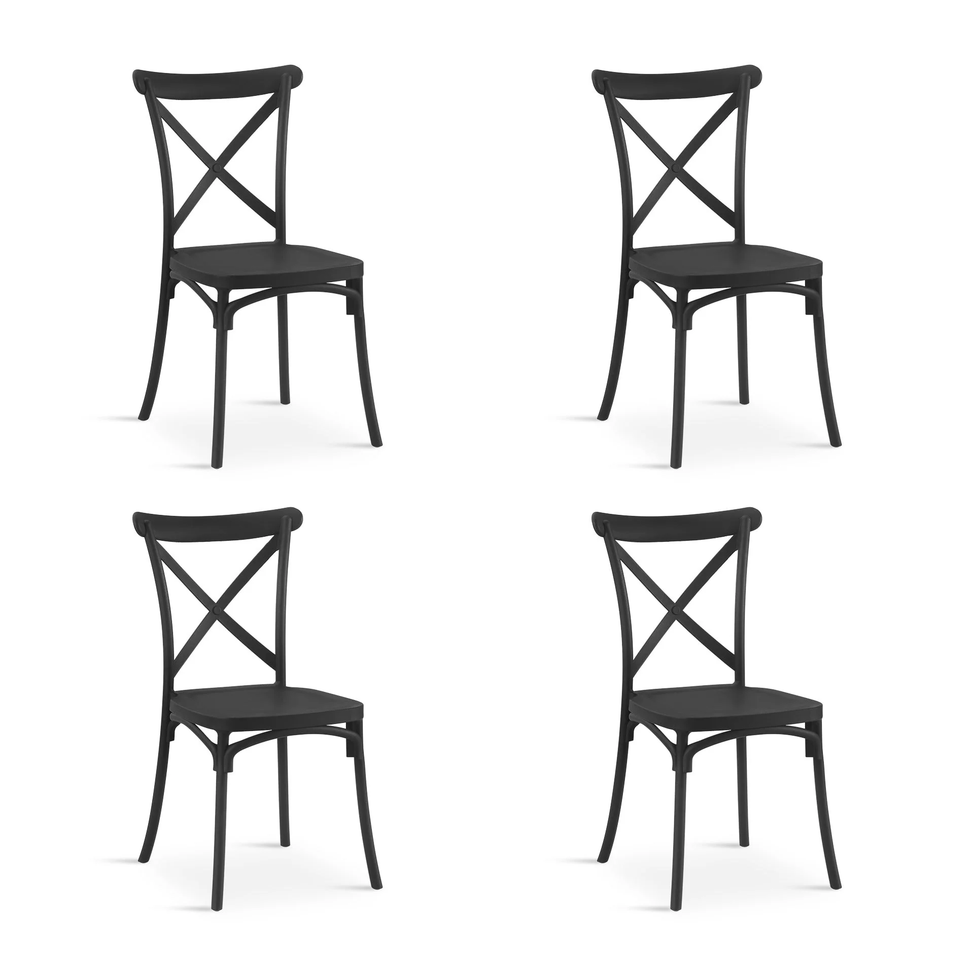 Isaac Dining Chair - Set of 4 - Black - Image 7