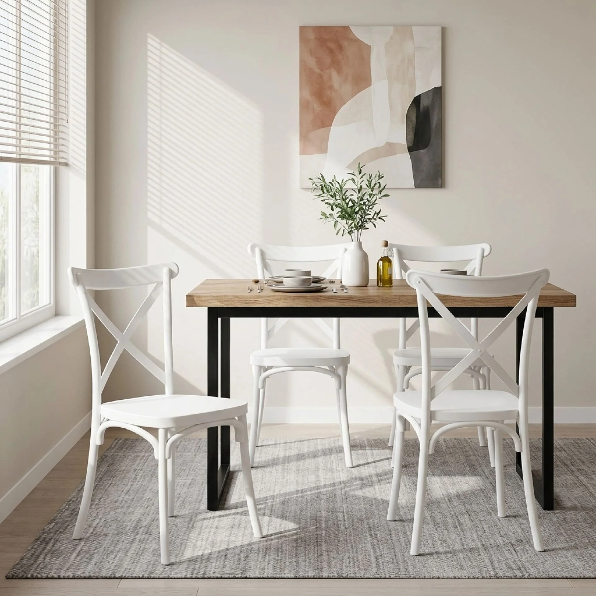 Isaac Dining Chair - Set of 4 - White - Image 5