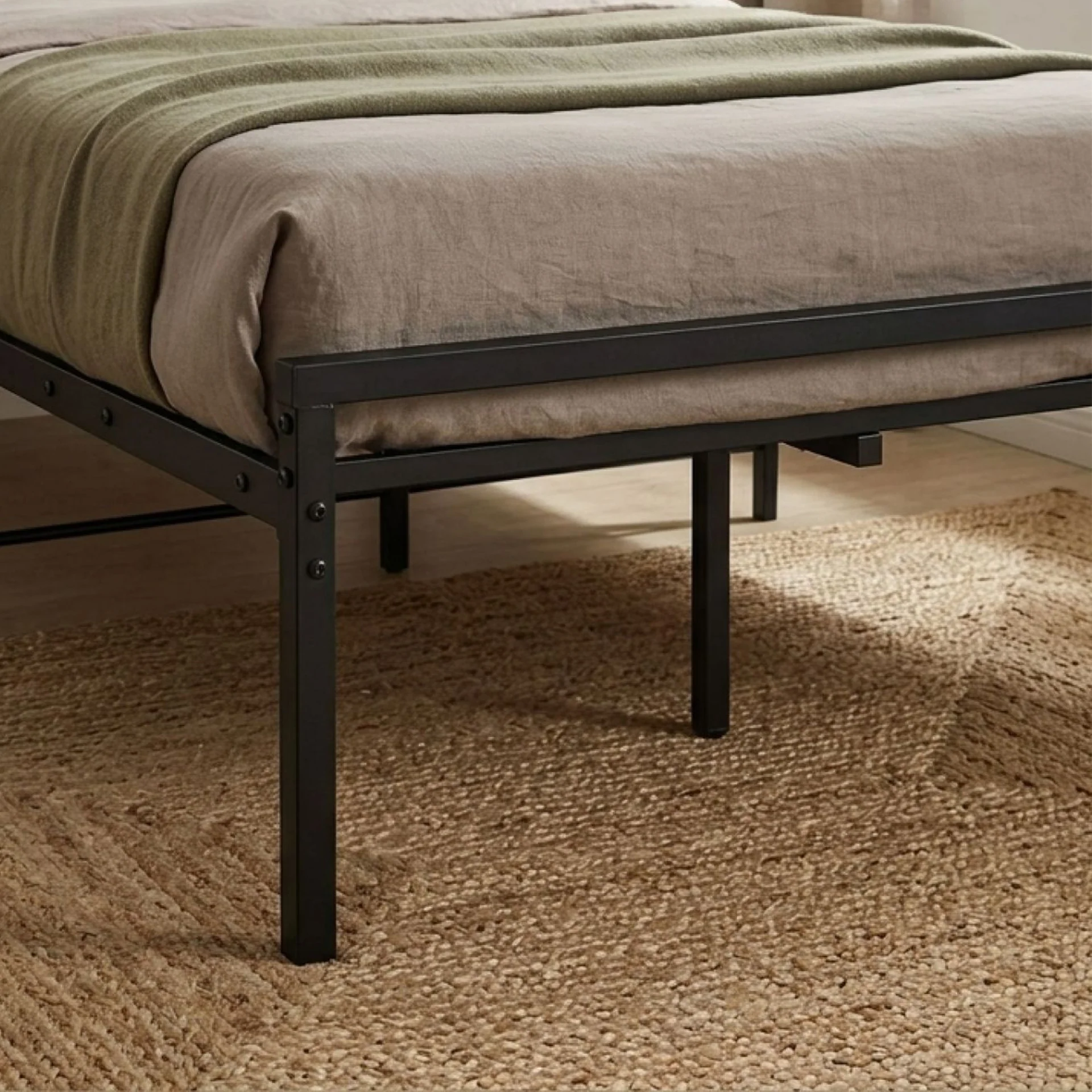 Isla Single Metal Bed Frame - Black - Image 5