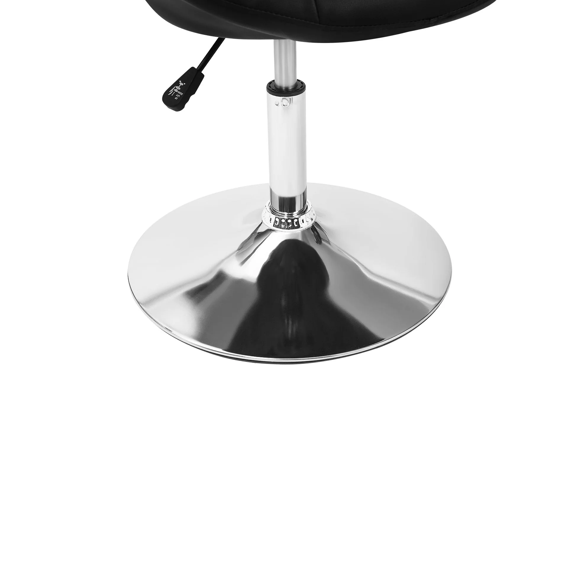 Iva PU Leather Swivel Bar Stool - Set of 2 - Black - Image 11