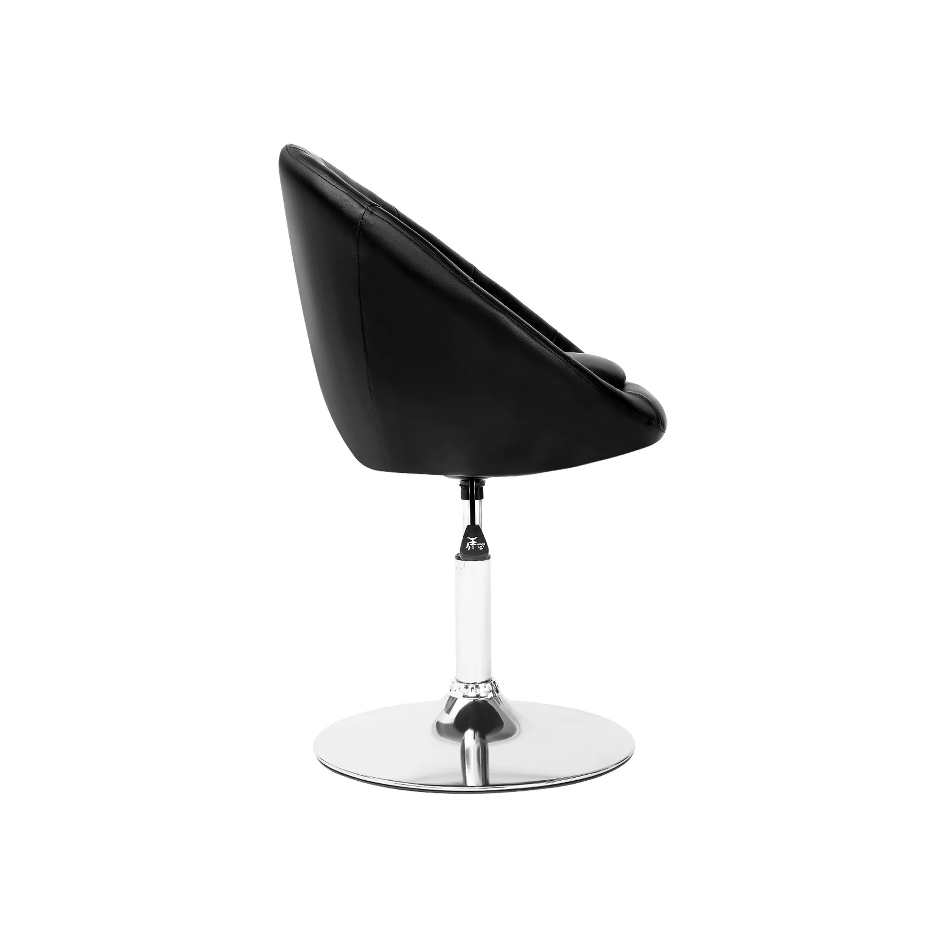 Iva PU Leather Swivel Bar Stool - Set of 2 - Black - Image 7