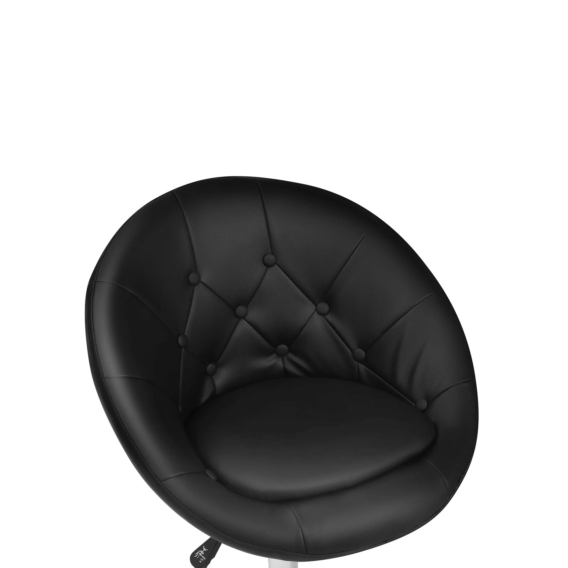 Iva PU Leather Swivel Bar Stool - Set of 2 - Black - Image 9