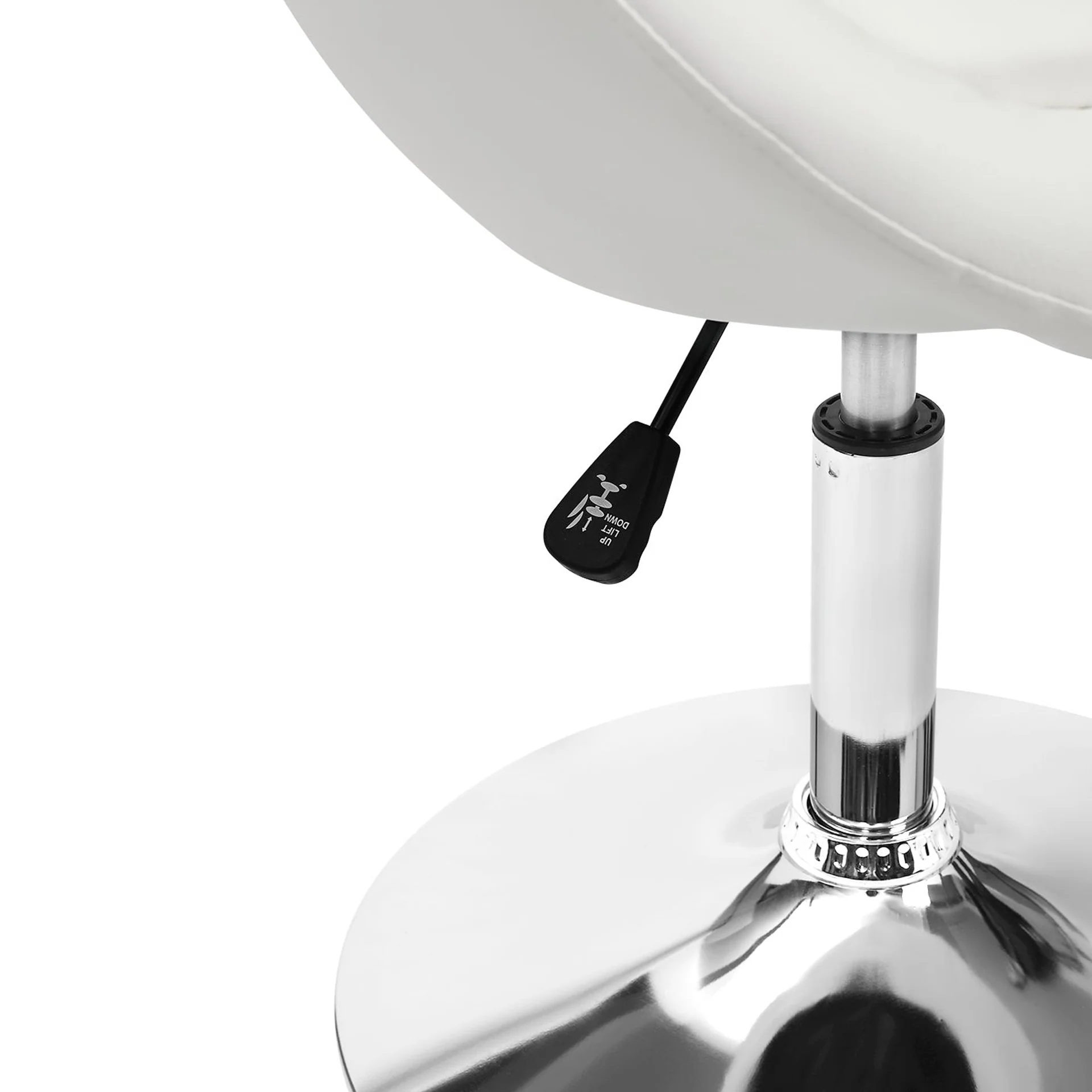 Iva PU Leather Swivel Bar Stool - Set of 2 - White - Image 10