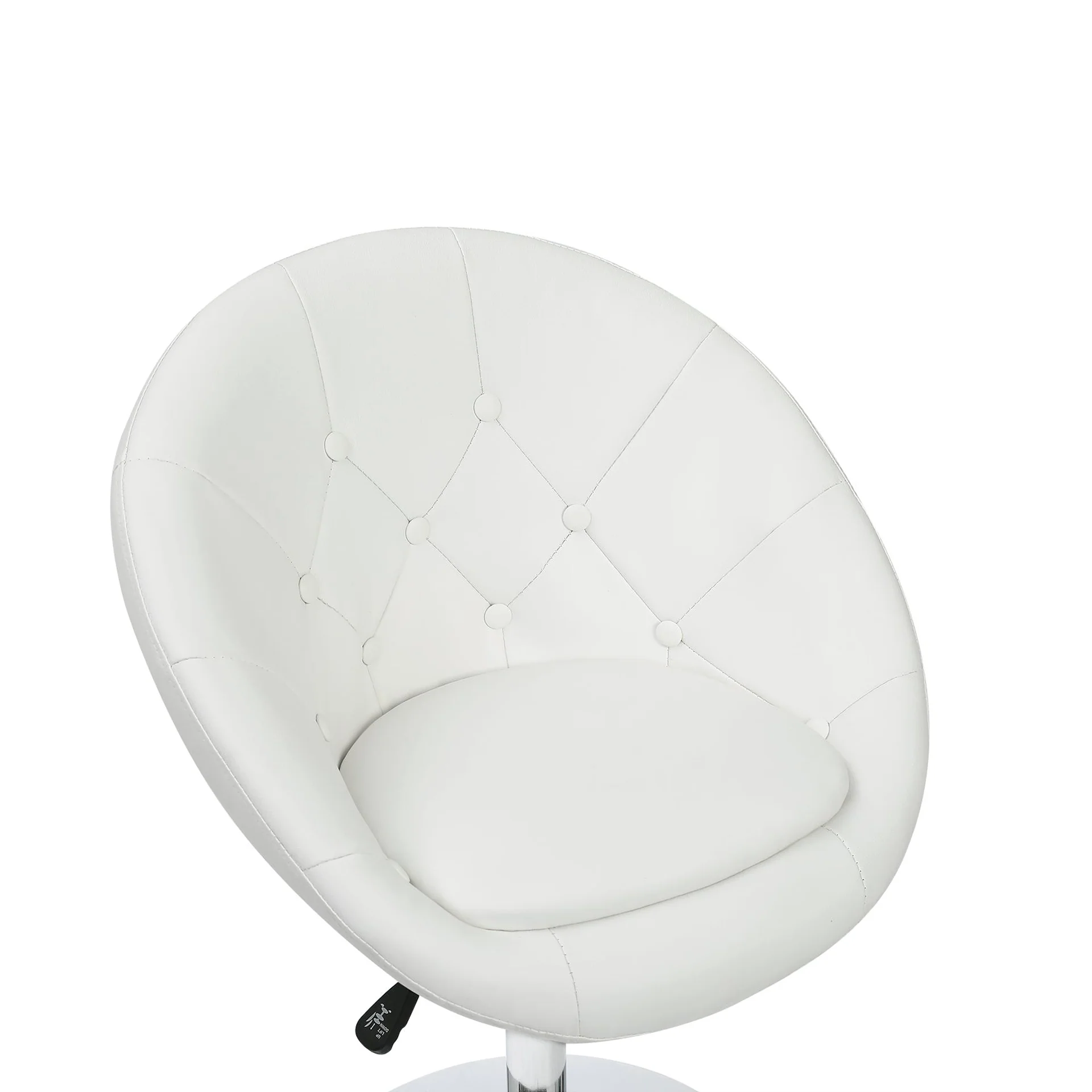 Iva PU Leather Swivel Bar Stool - Set of 2 - White - Image 9