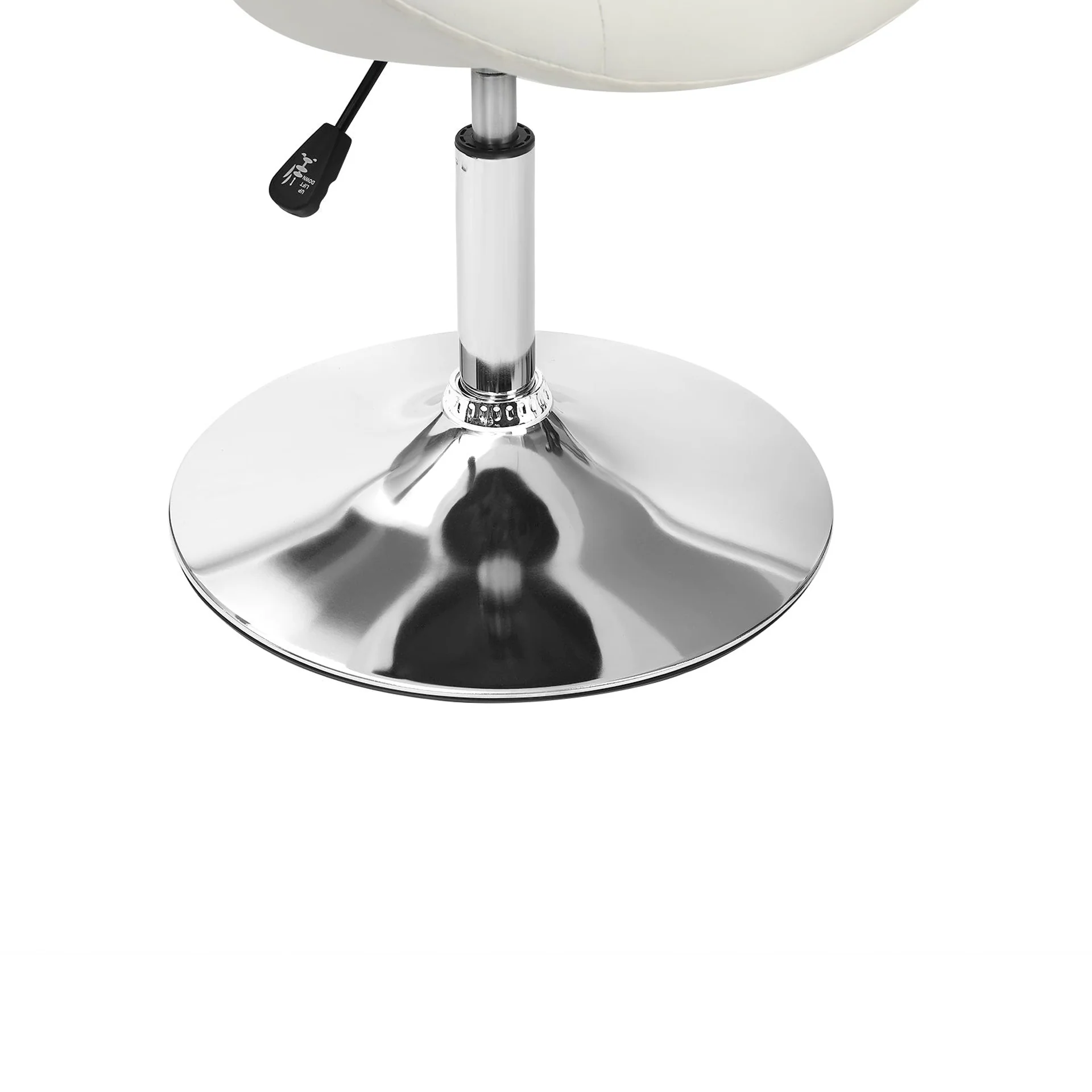 Iva PU Leather Swivel Bar Stool - White - Image 11