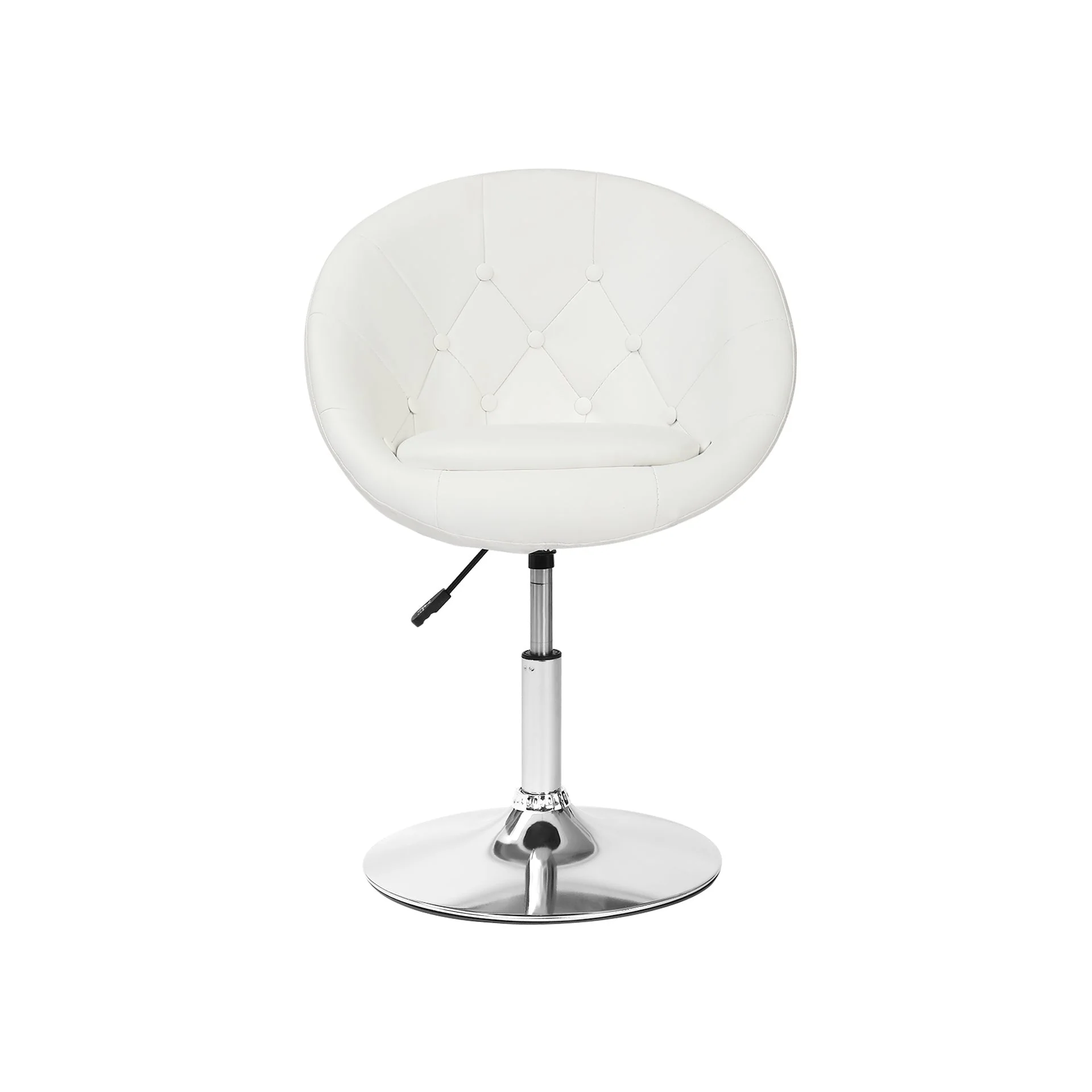 Iva PU Leather Swivel Bar Stool - White - Image 6