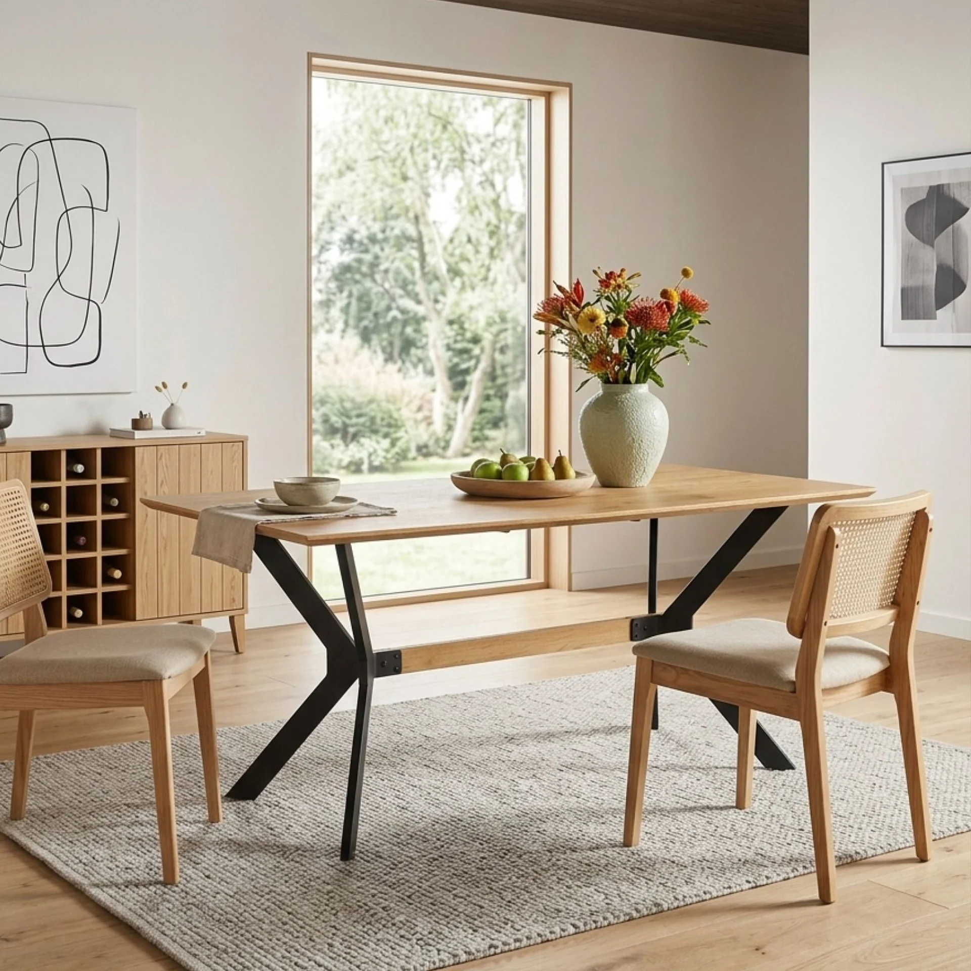 Jackson Dining Table 160 x 80cm - Natural - Image 2