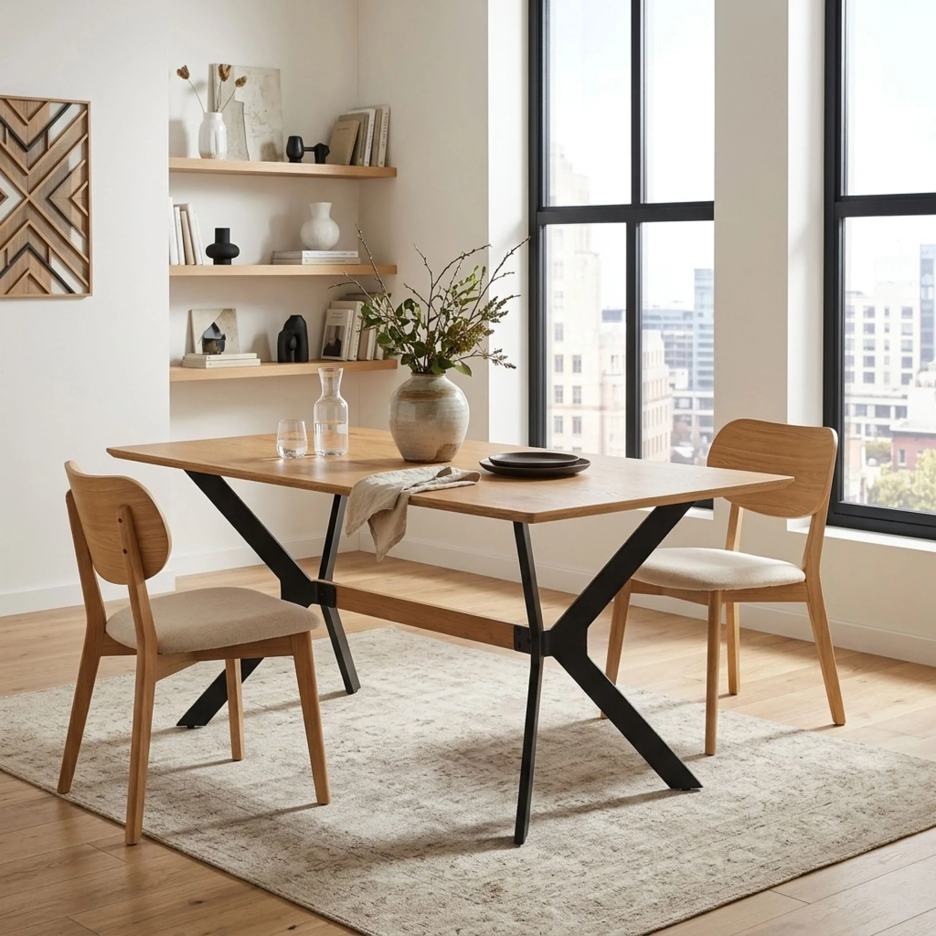 Jackson Dining Table 160 x 80cm - Natural - Image 3