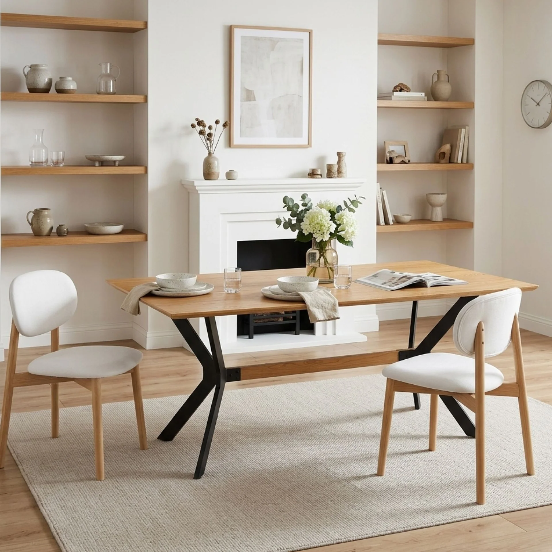 Jackson Dining Table 180 x 90cm - Natural - Image 4