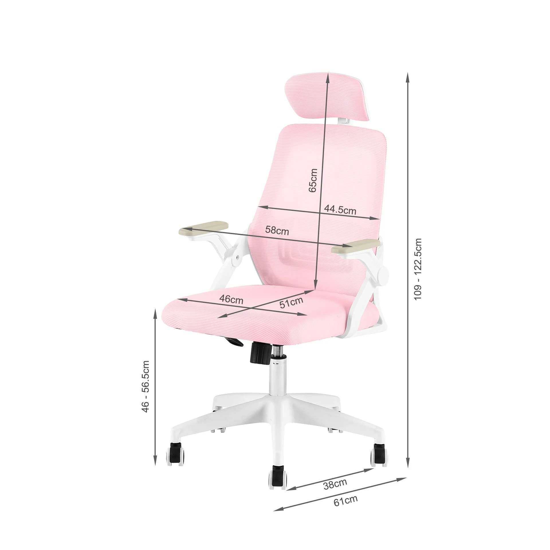 Jalen Office Chair - Pink - Image 13