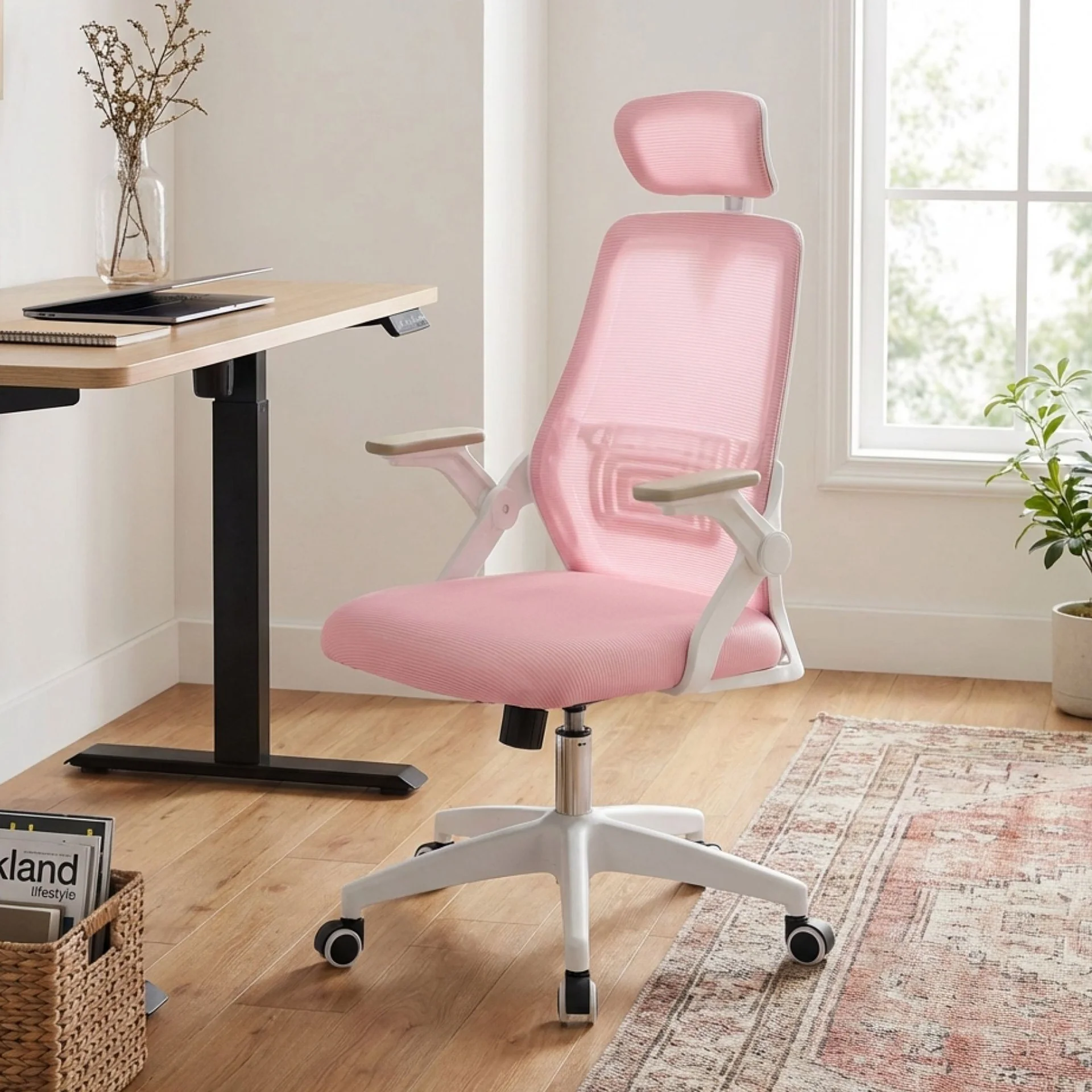 Jalen Office Chair - Pink - Image 3
