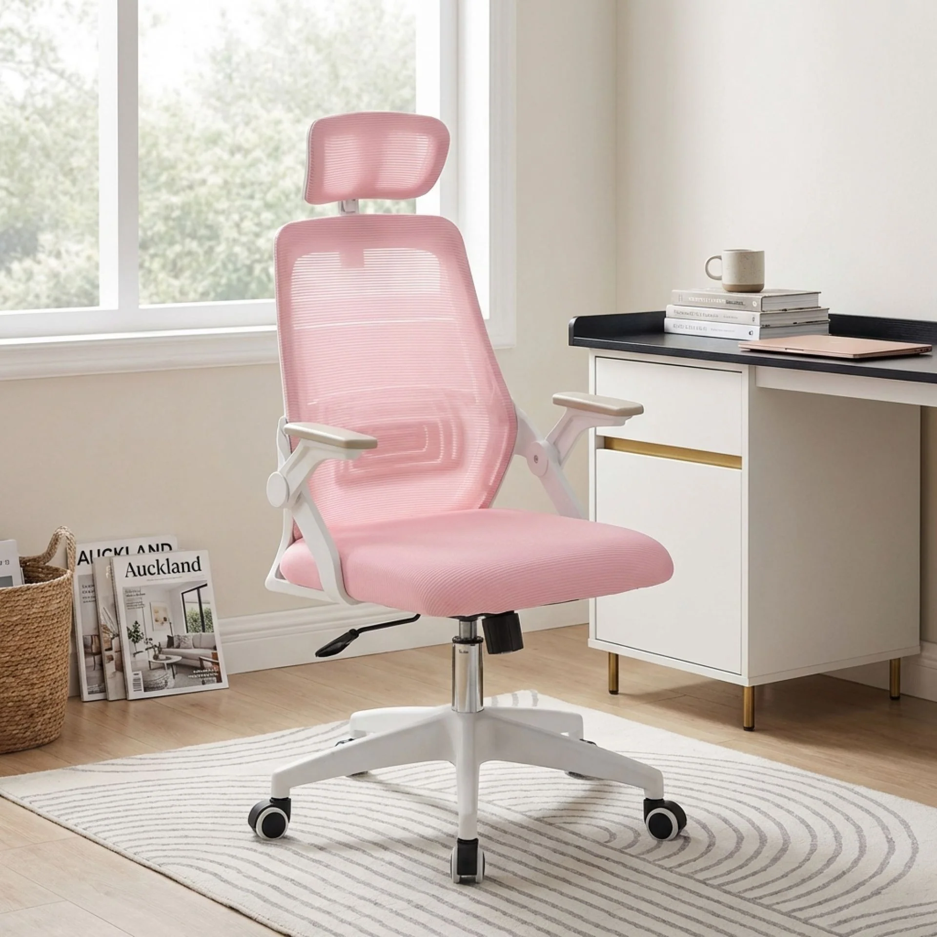 Jalen Office Chair - Pink - Image 4