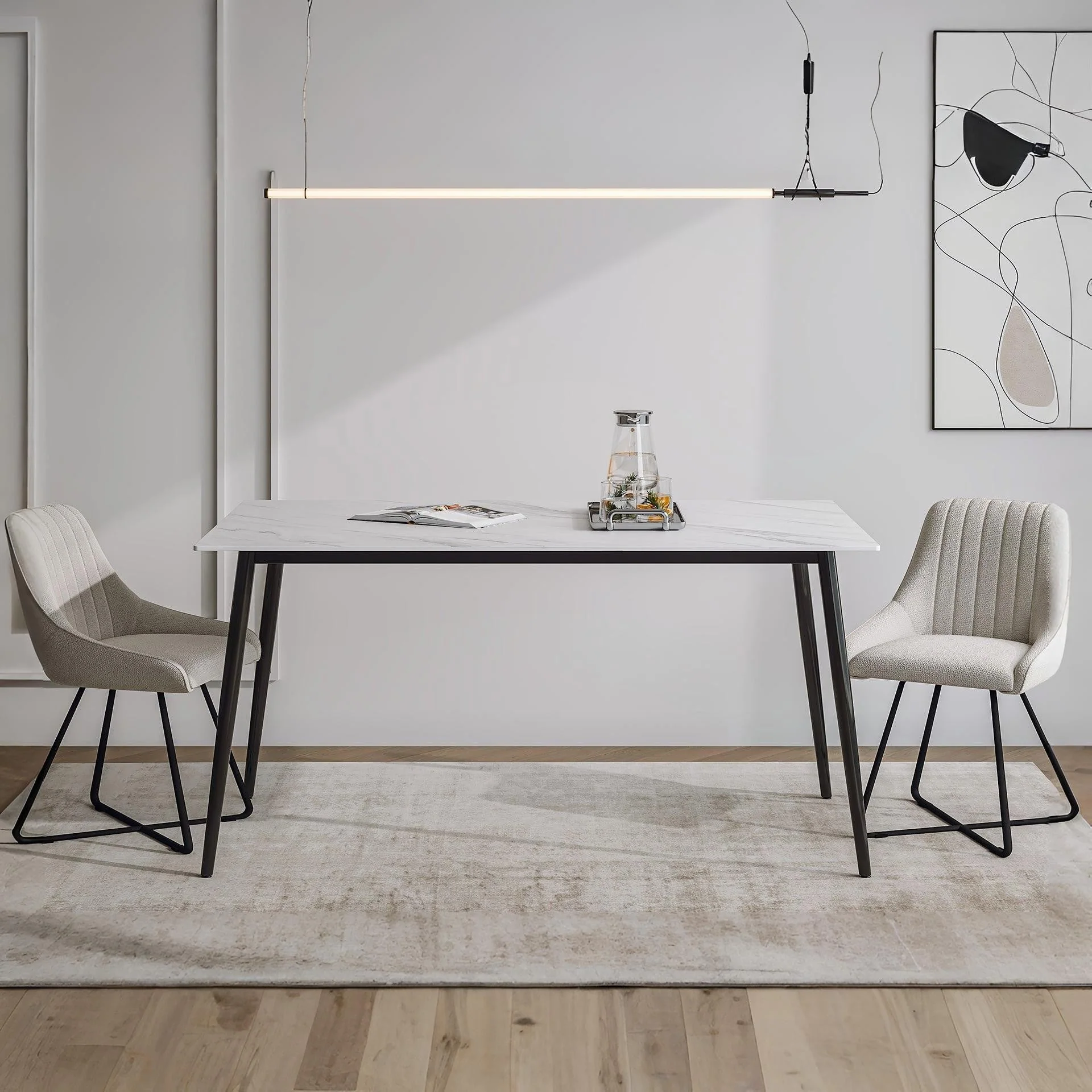 James Rectangular Ceramic Dining Table 150 x 90cm - Image 2