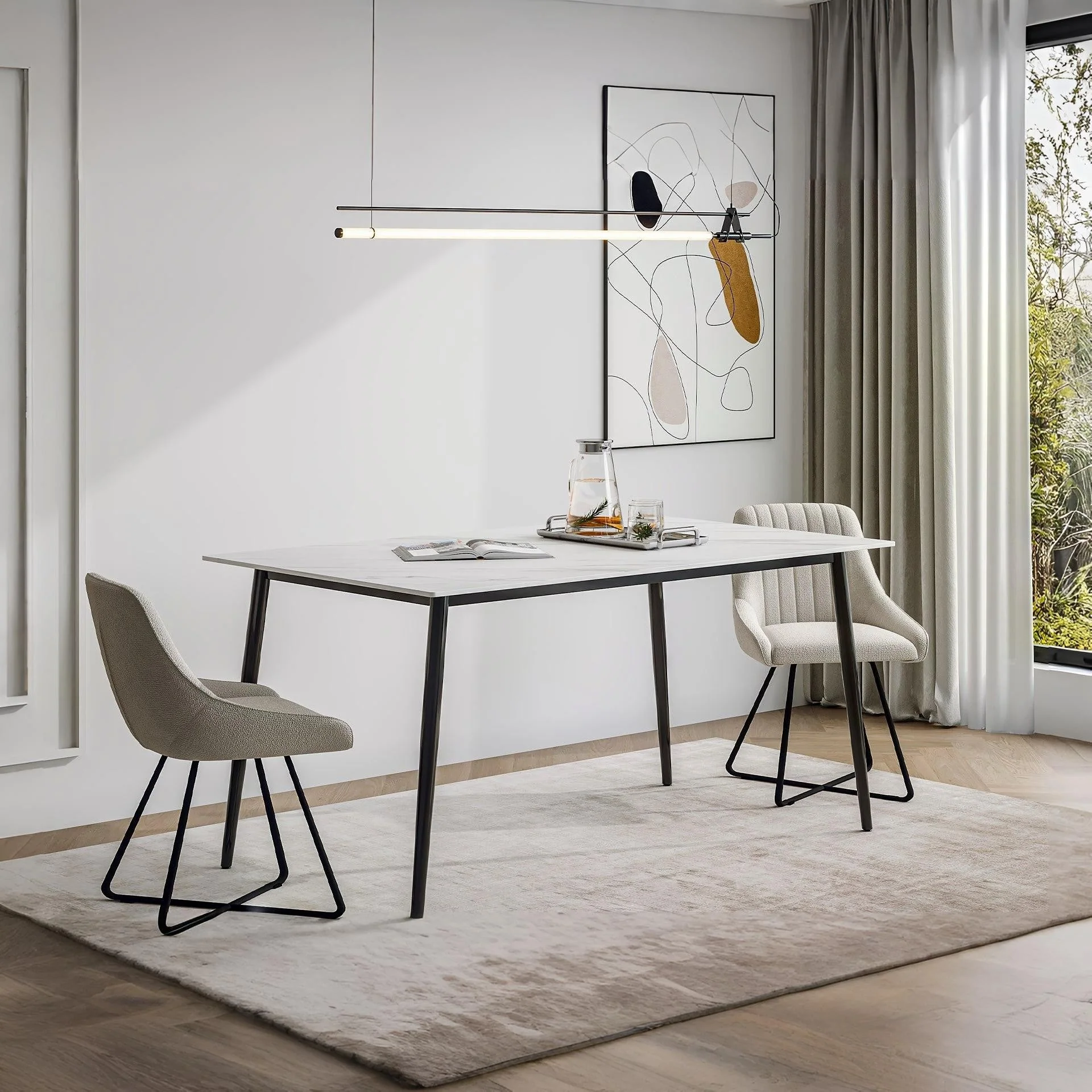 James Rectangular Ceramic Dining Table 150 x 90cm - Image 3