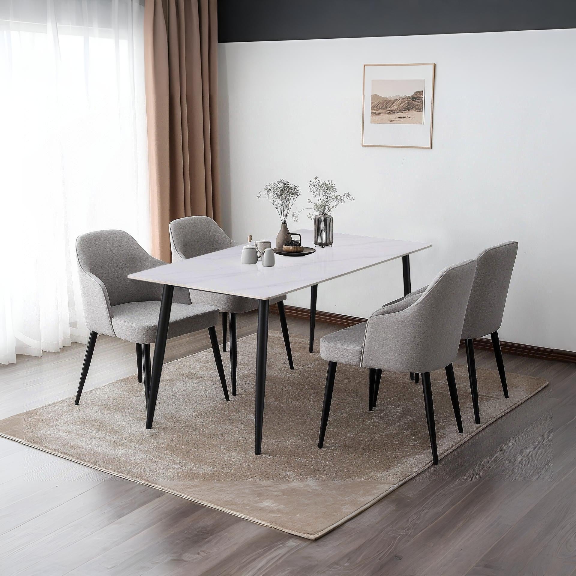 James Rectangular Ceramic Dining Table 150 x 90cm - Image 4