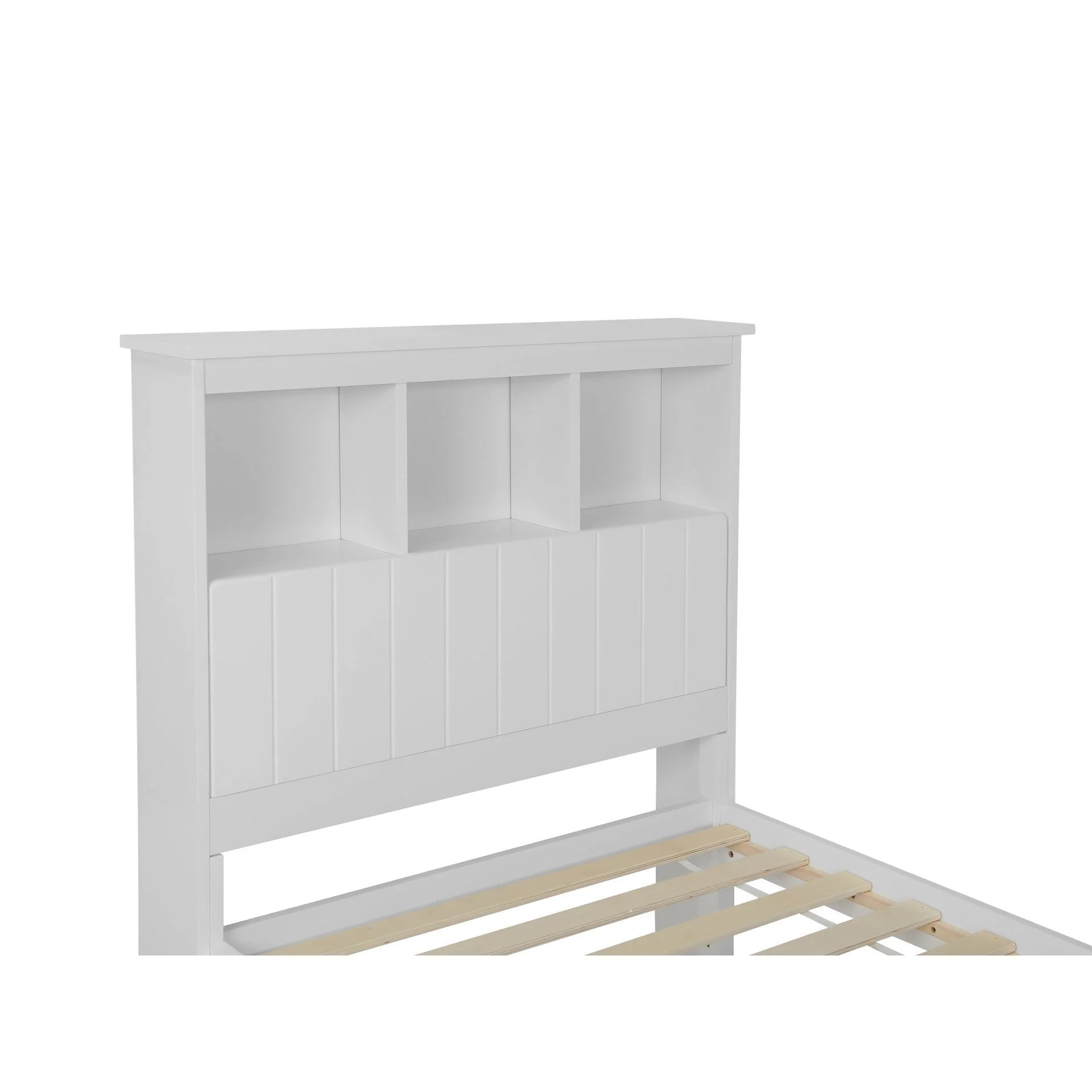 Jamie Single Wooden Bed Frame - White - Image 9