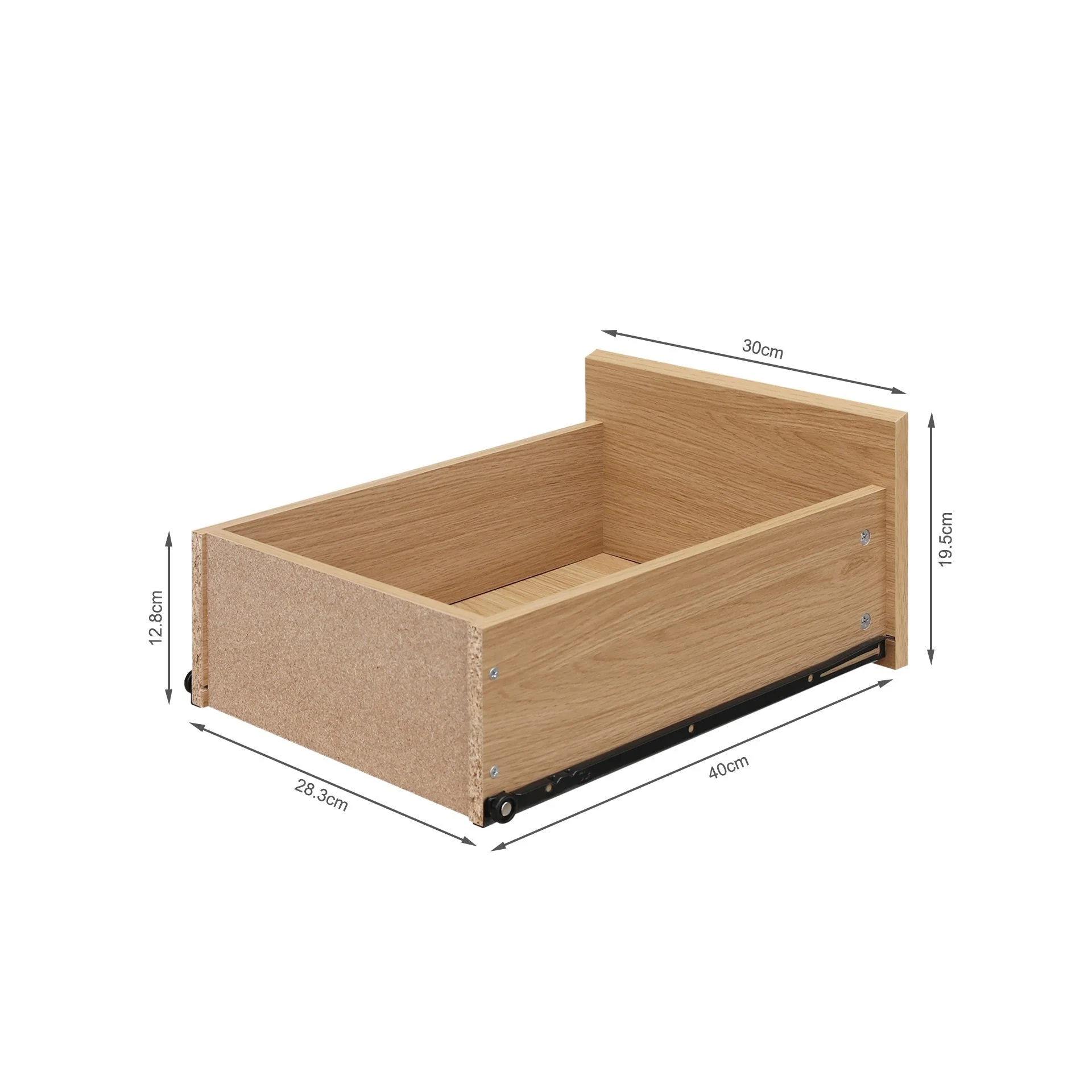 Jayce Bedside Table - Oak - Image 9
