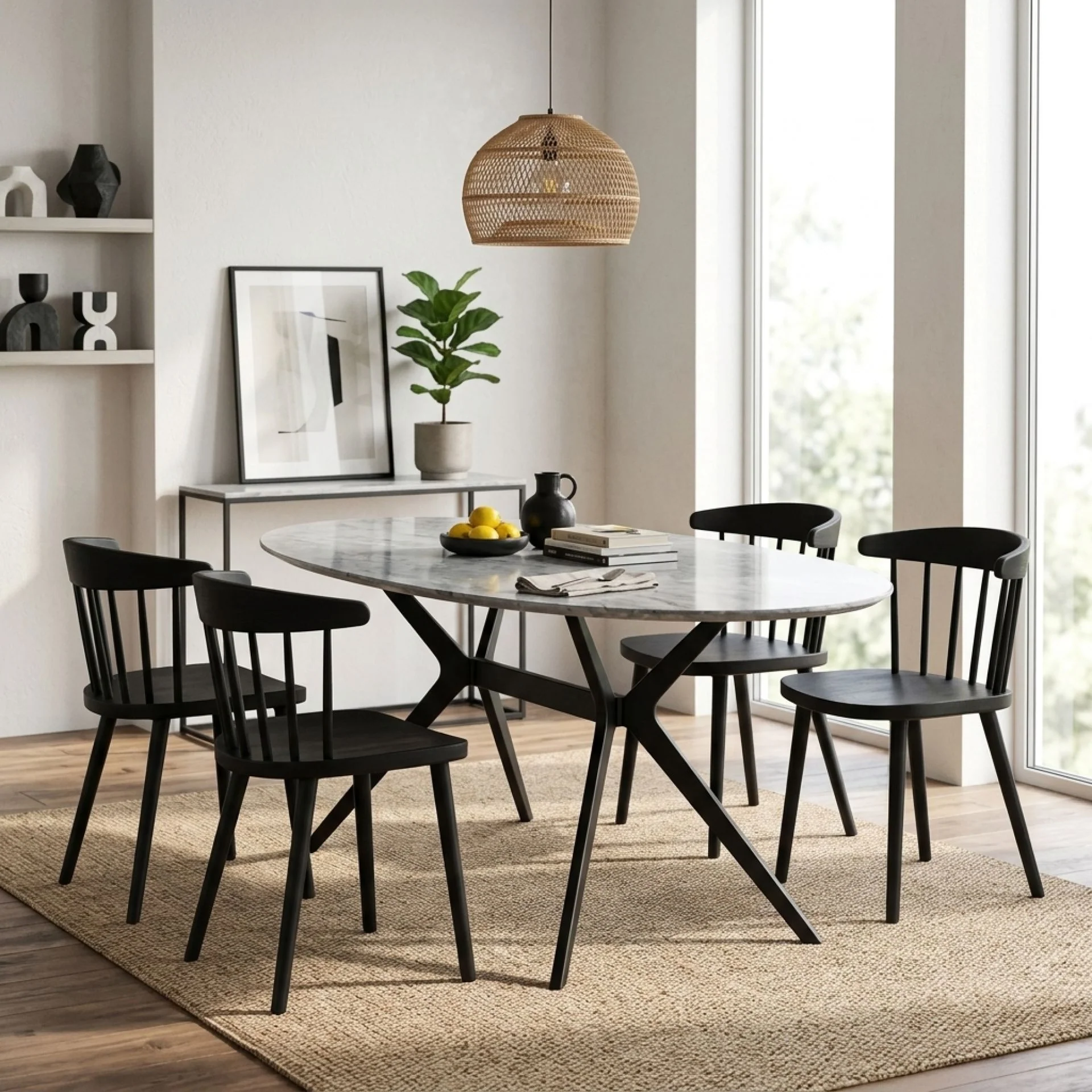 Jayden Dining Chair - Set of 4 - Black - Image 2