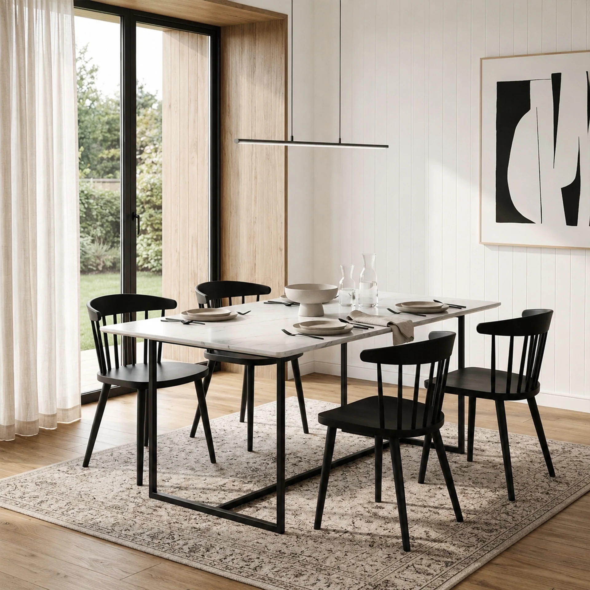 Jayden Dining Chair - Set of 4 - Black - Image 3