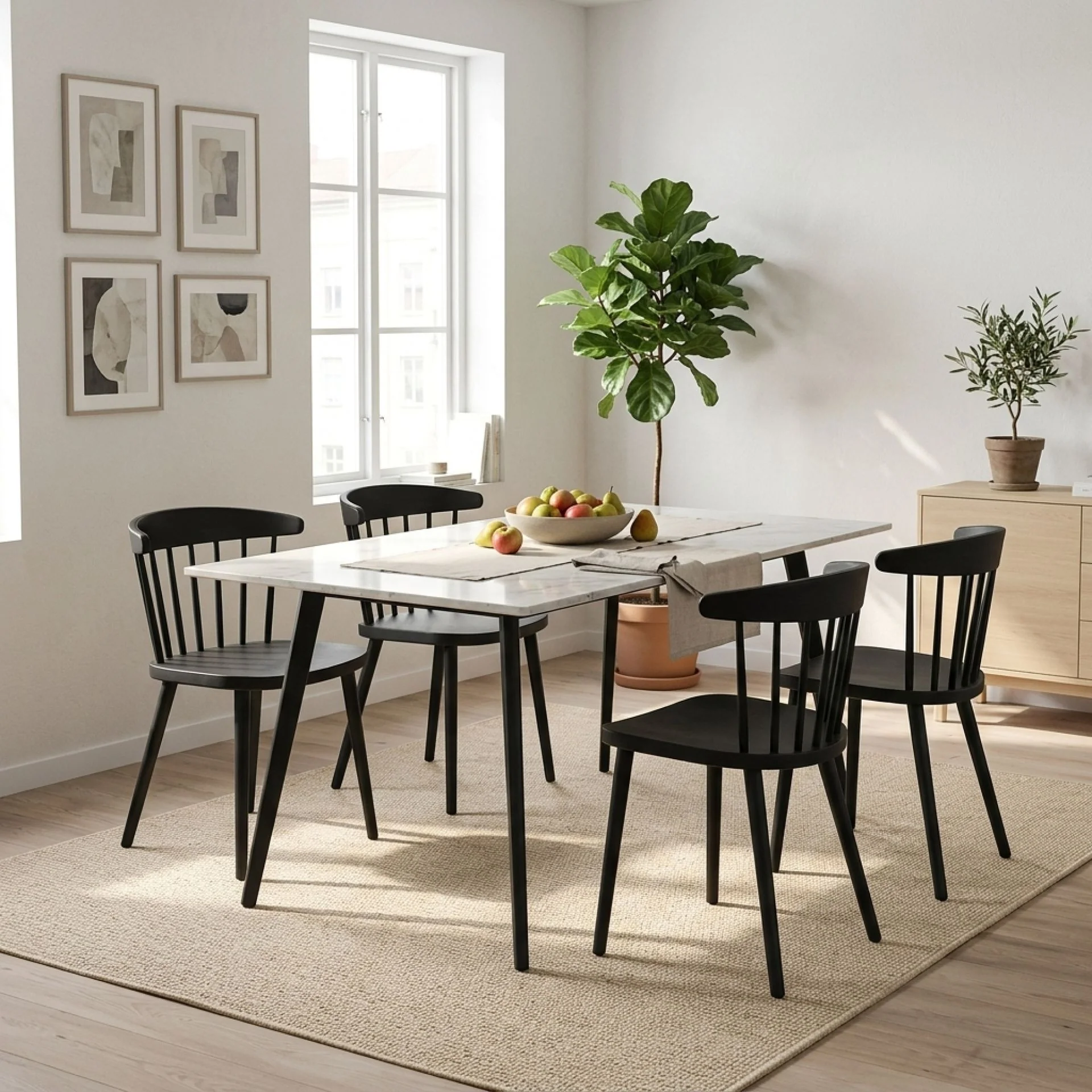 Jayden Dining Chair - Set of 4 - Black - Image 4