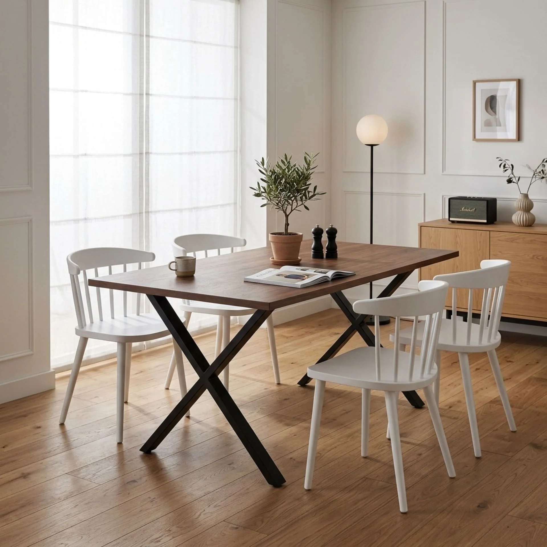 Jayden Dining Chair - Set of 4 - White - Image 3