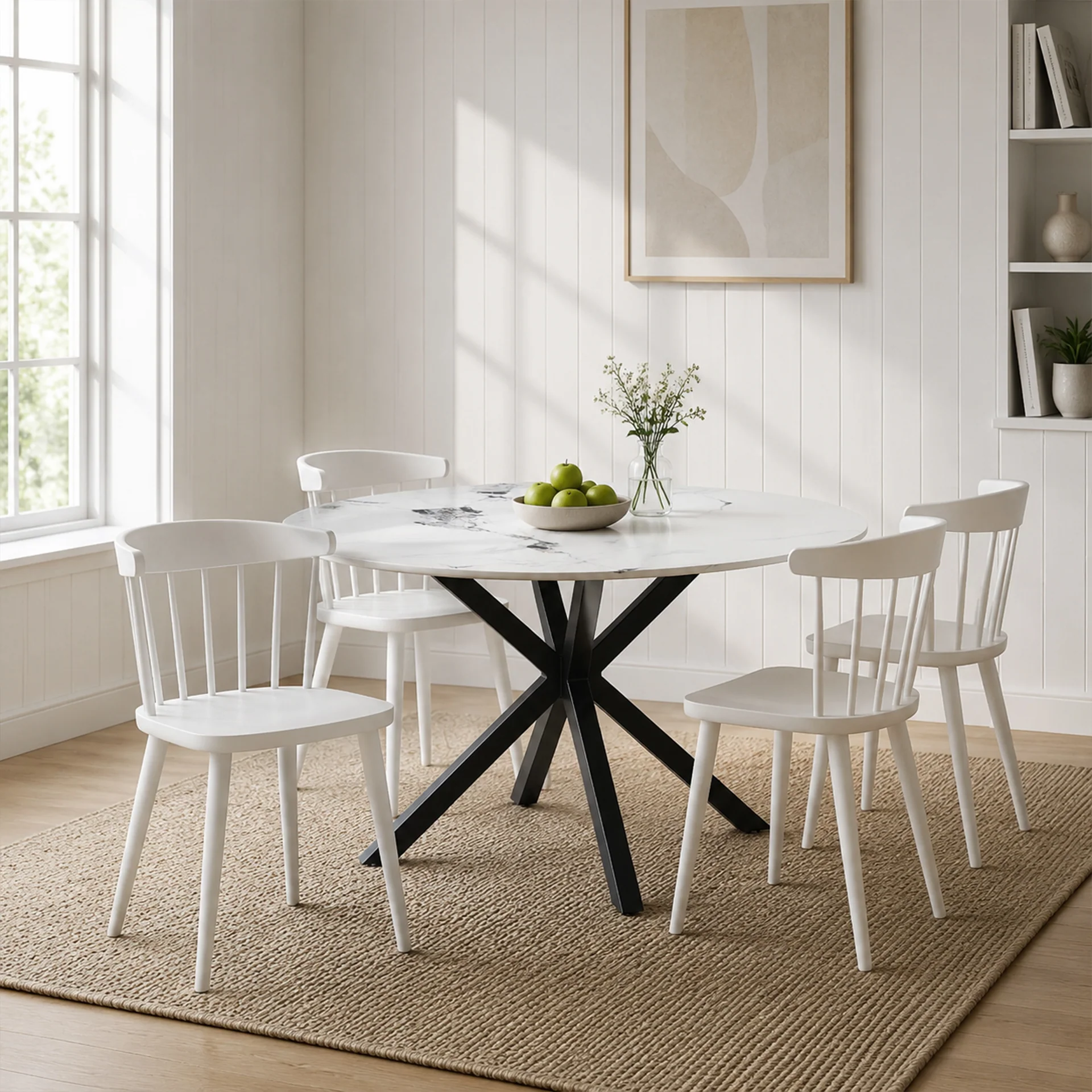 Jayden Dining Chair - Set of 4 - White - Image 5