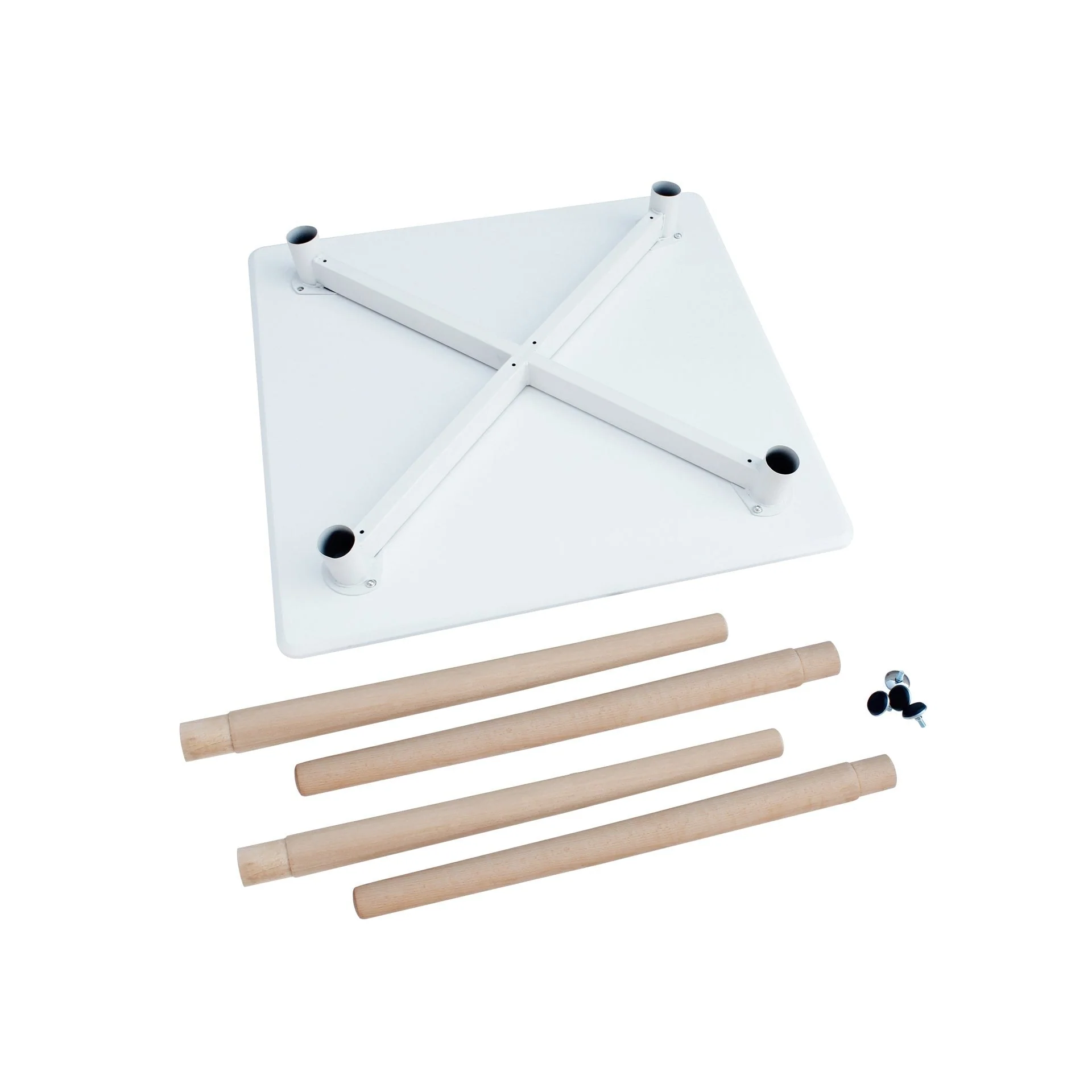 Jean Dining Table Square 80 x 80cm - White - Image 4