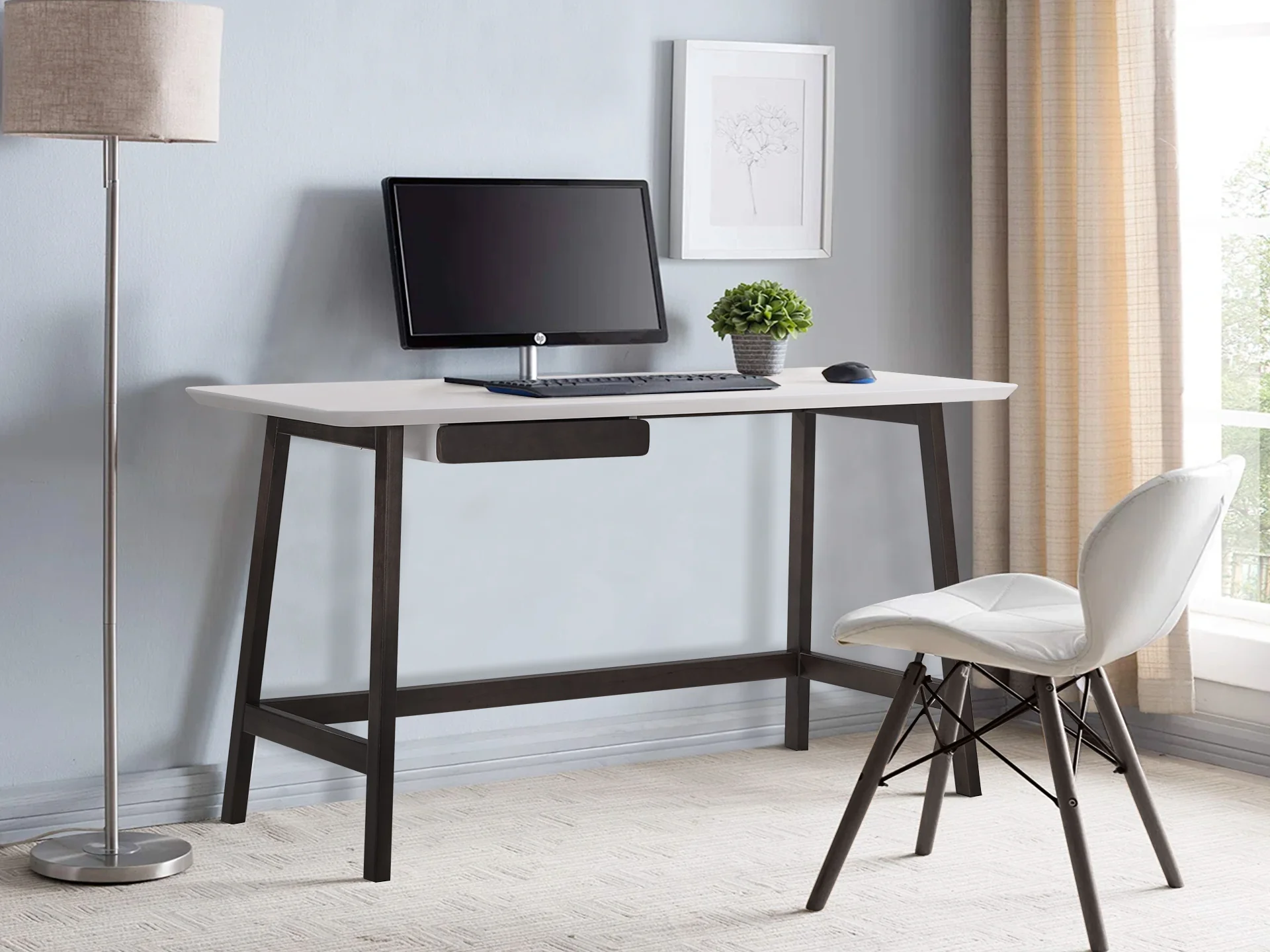 Jesse 140cm Computer Desk - Black Oak - Image 8