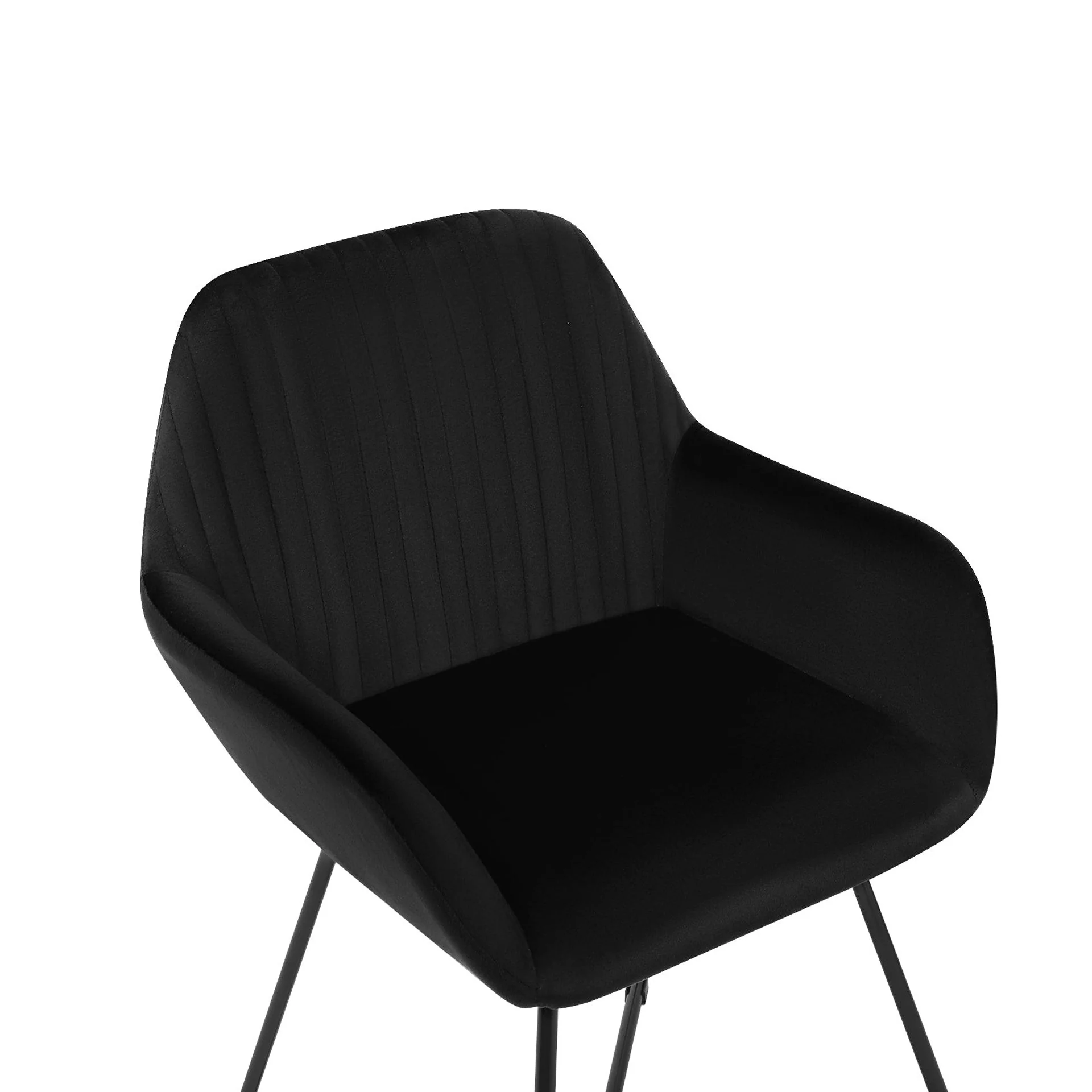 Jesus Velvet Upholstery Dining Chairs - Set of 2 - Black - Image 10