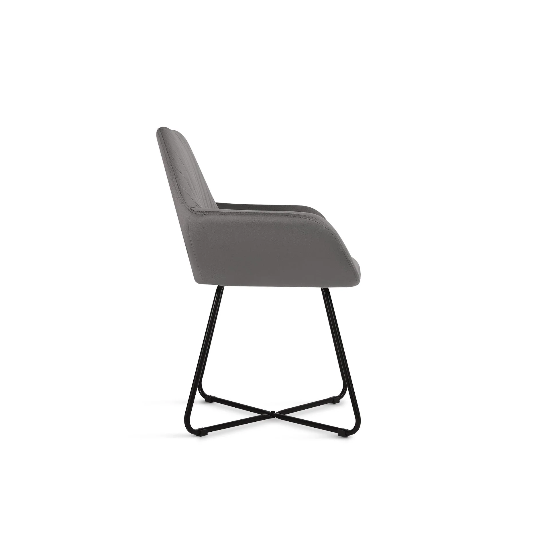 Jesus Velvet Upholstery Dining Chairs - Set of 2 - Grey - Image 8