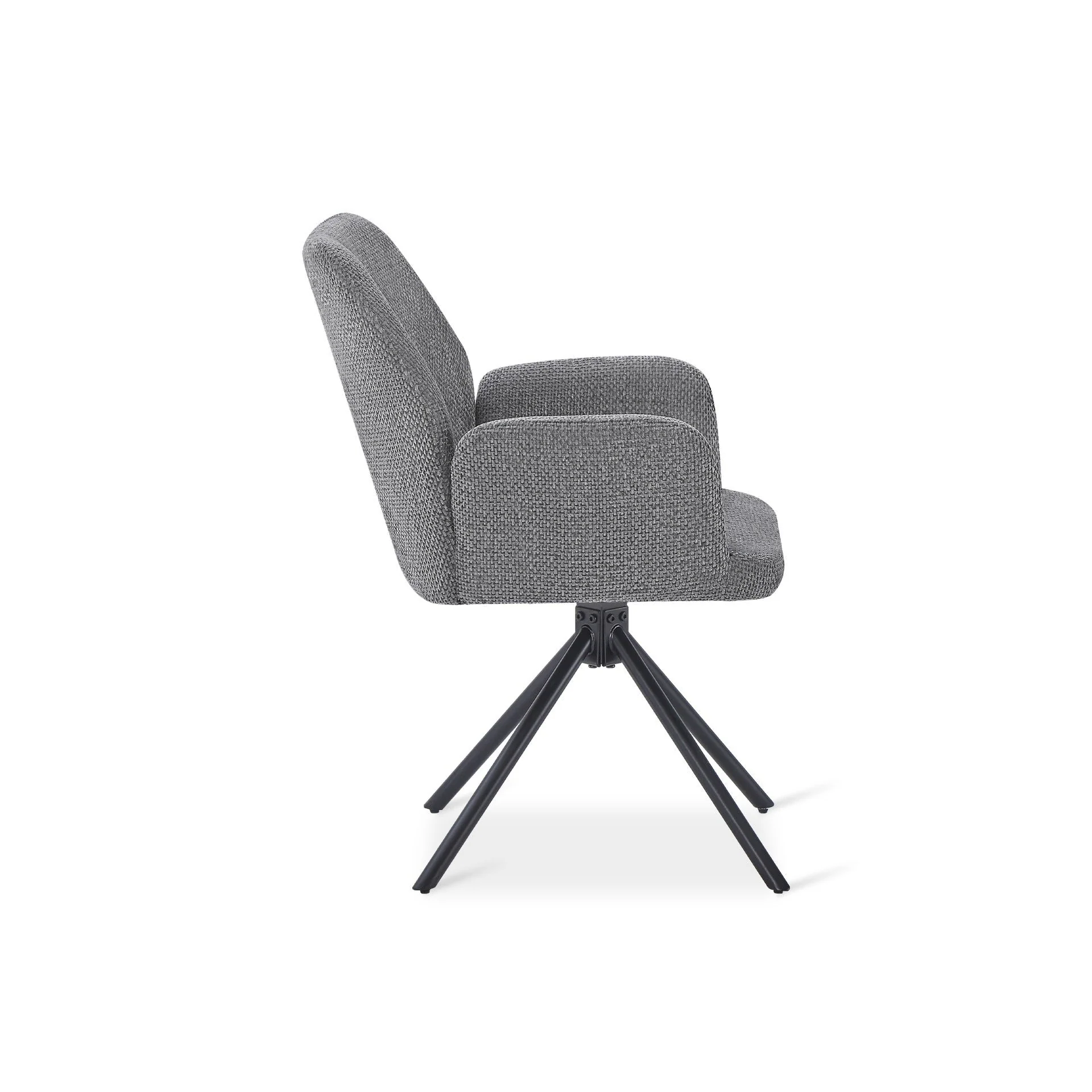 Jett Swivel Dining Chairs - Set of 2 - Grey - Image 4