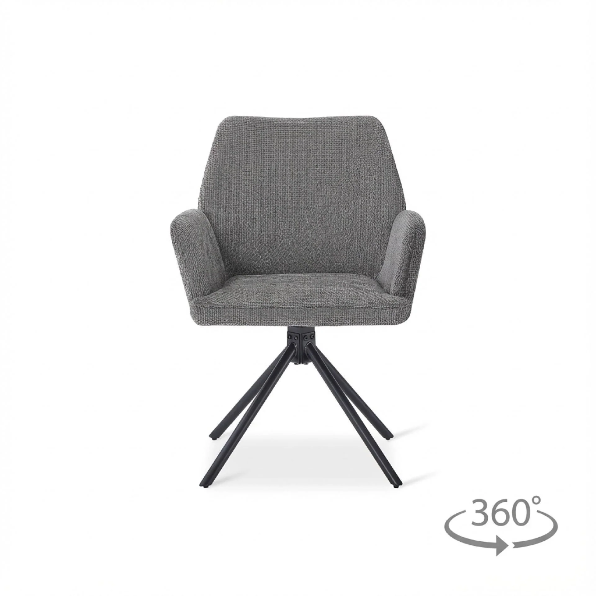 Jett Swivel Dining Chairs - Set of 2 - Grey - Image 5