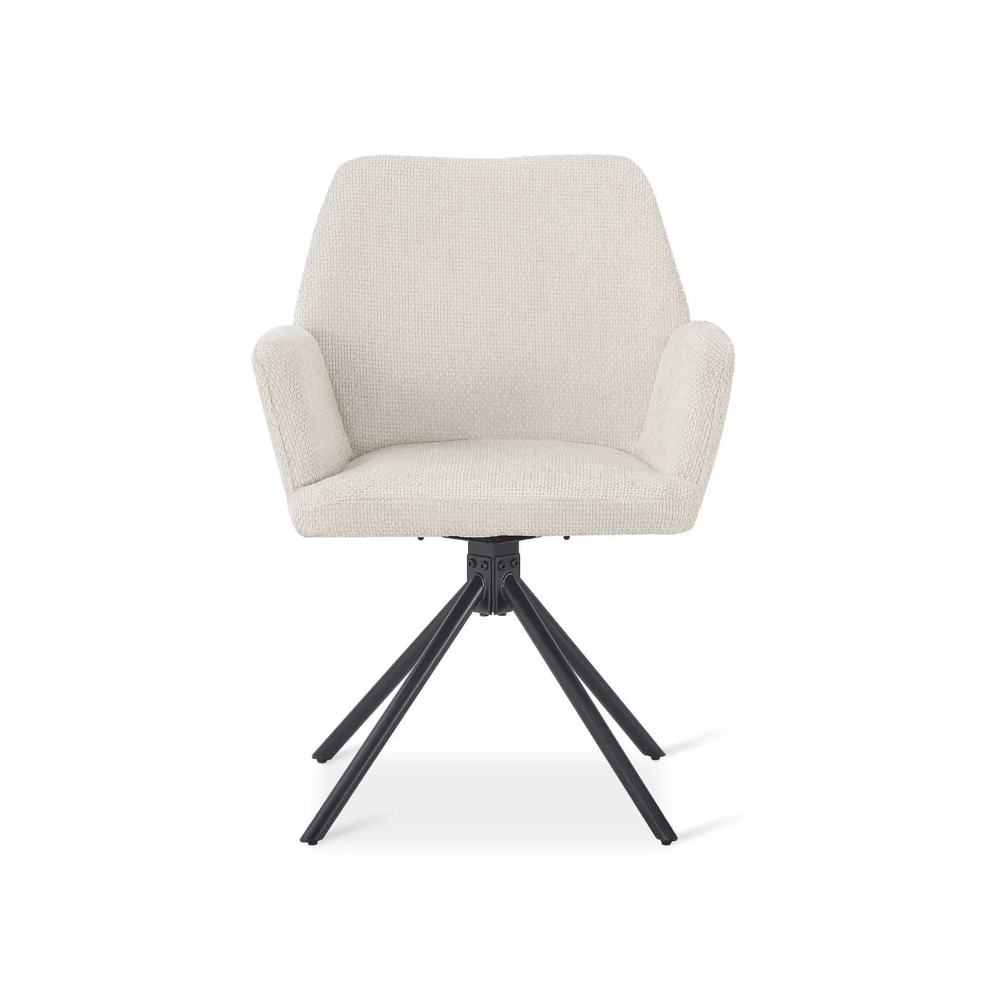 Jett Swivel Dining Chairs - Set of 2 - Off White - Image 8
