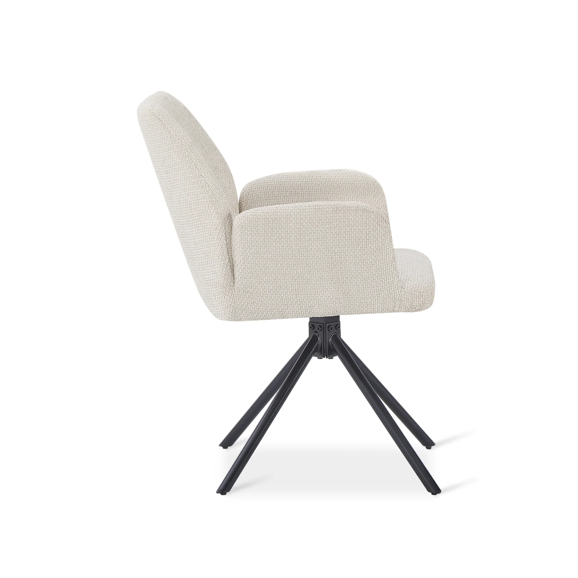 Jett Swivel Dining Chairs - Set of 2 - Off White - Image 9