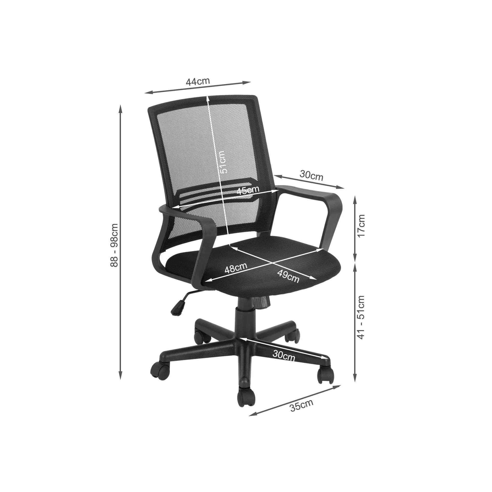 Joei Office Chair - Black - Image 13
