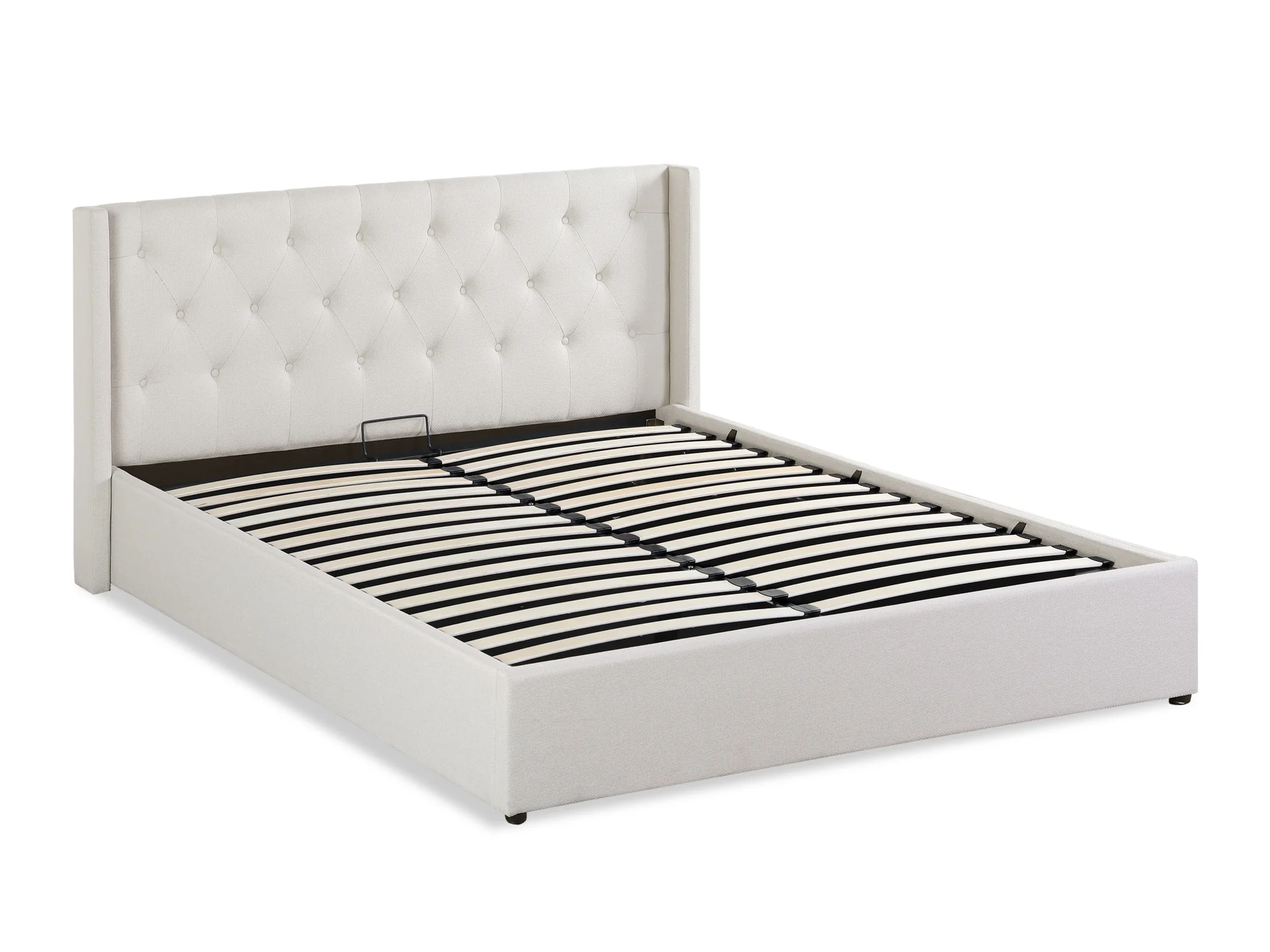 Johnson Queen Gas Lift Storage Bed Frame - White - Image 3
