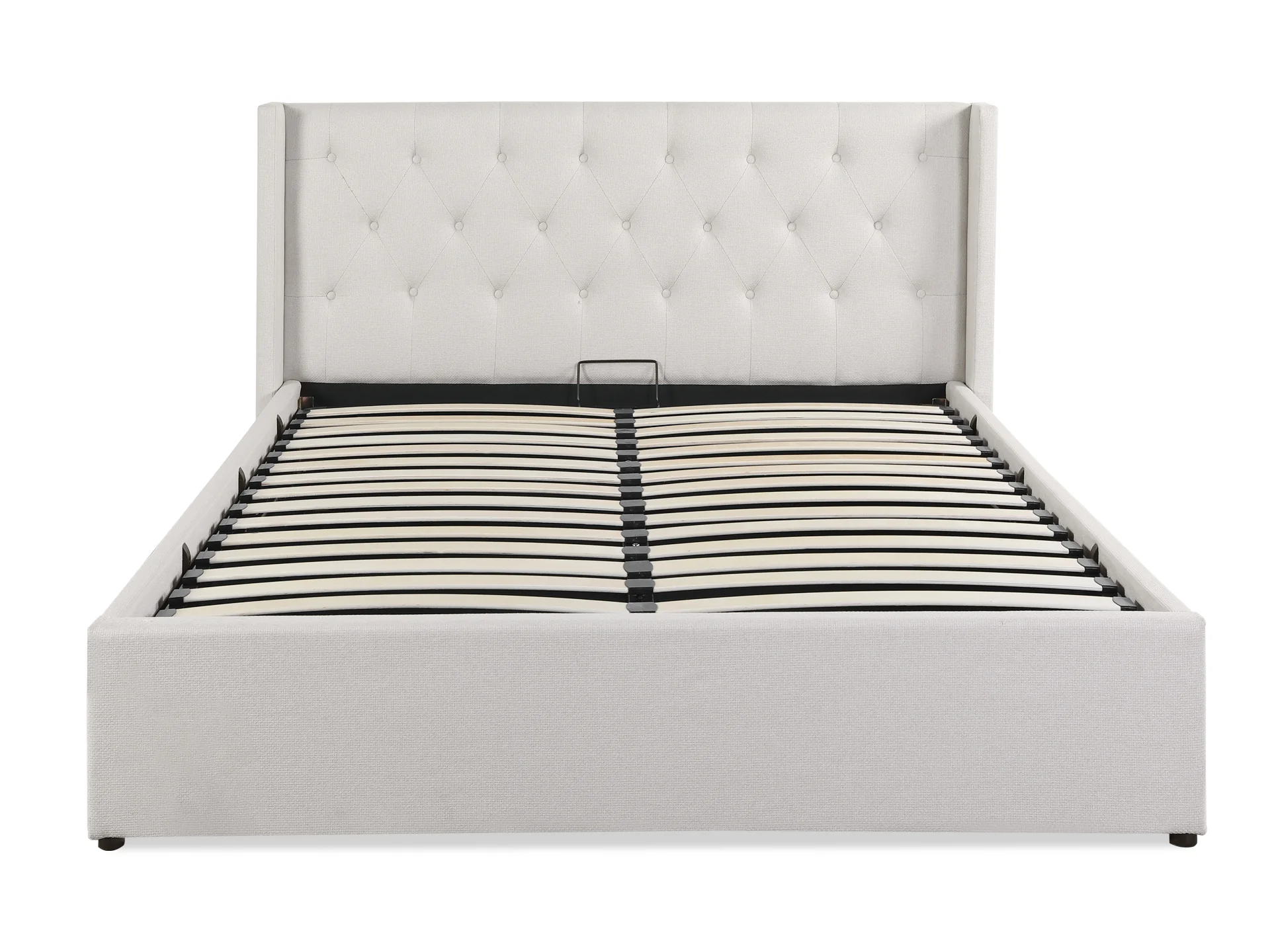 Johnson Queen Gas Lift Storage Bed Frame - White - Image 4