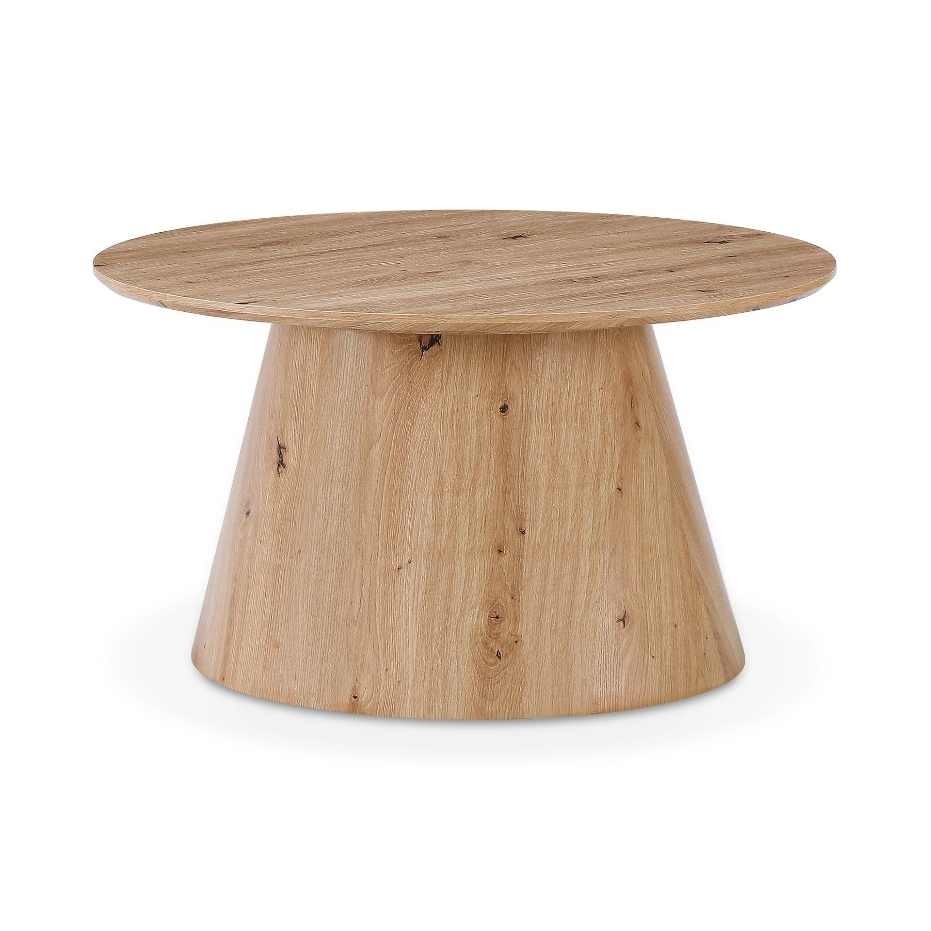 Jordan Round Coffee Table 80cm - Oak - Image 6