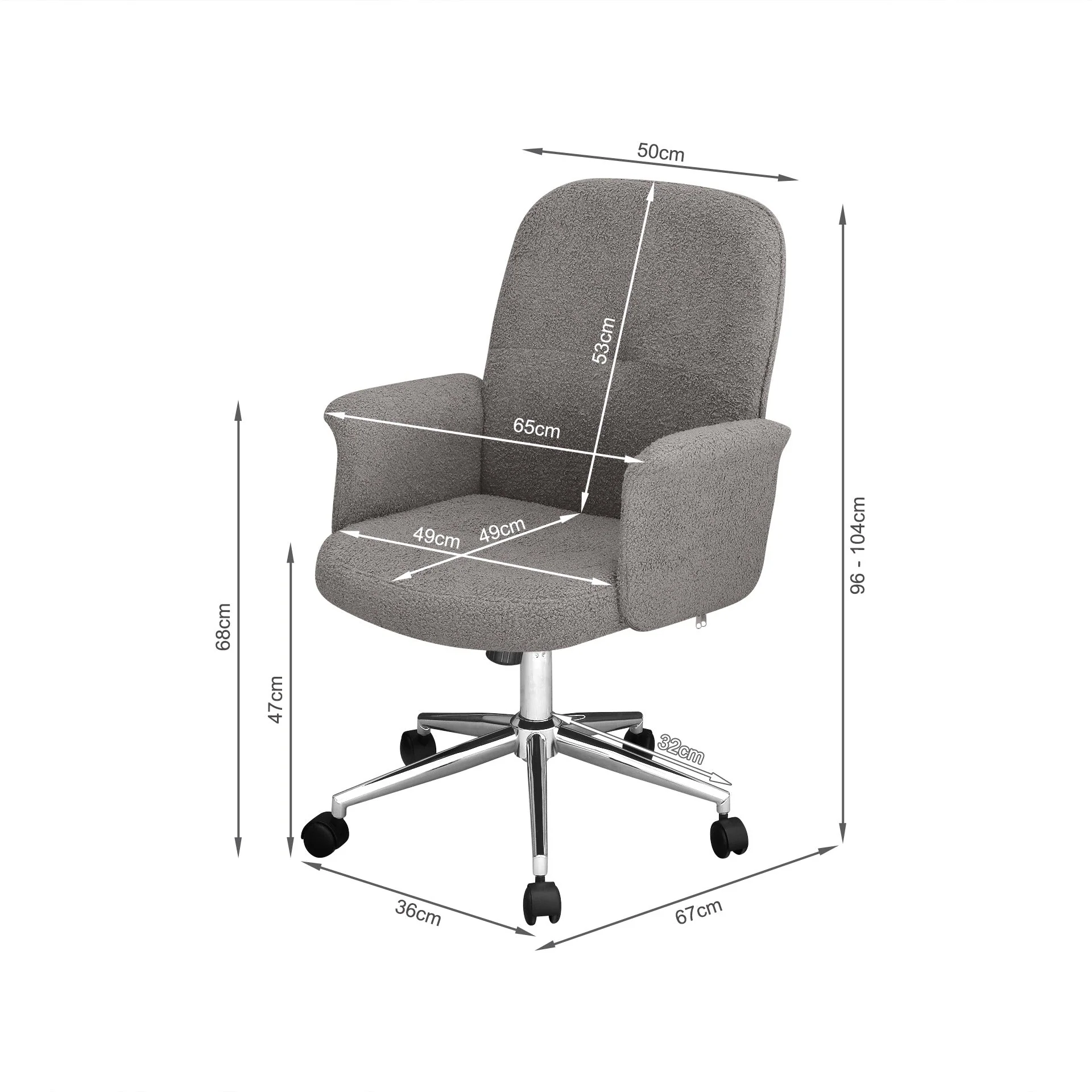 Jorge Office Chair - Dark Grey - Image 12