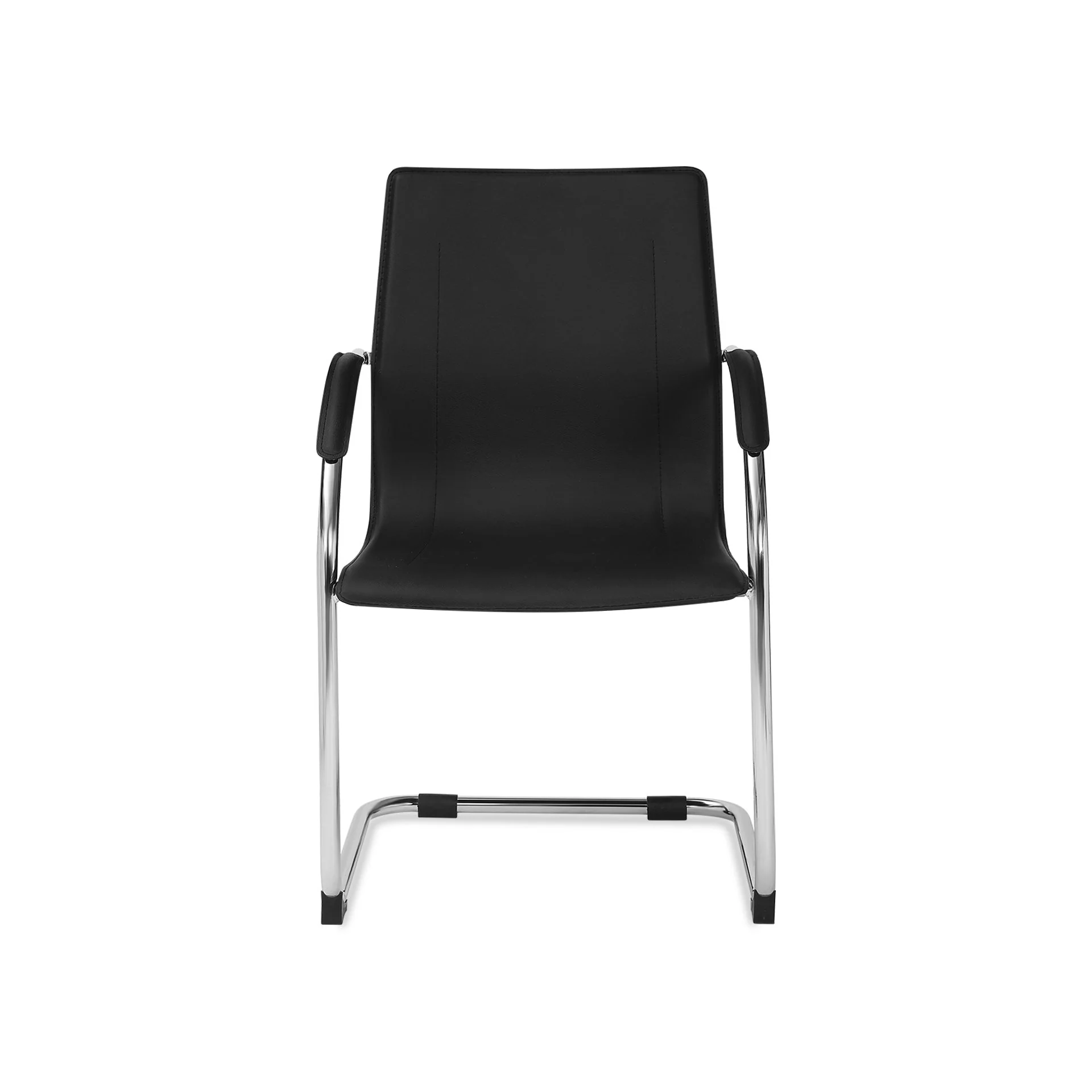 Jose PVC Cantilever Office Chair - Black - Image 3