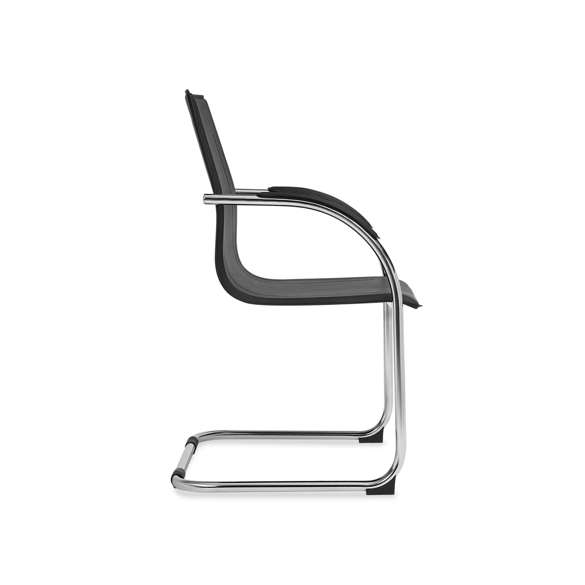 Jose PVC Cantilever Office Chair - Black - Image 4