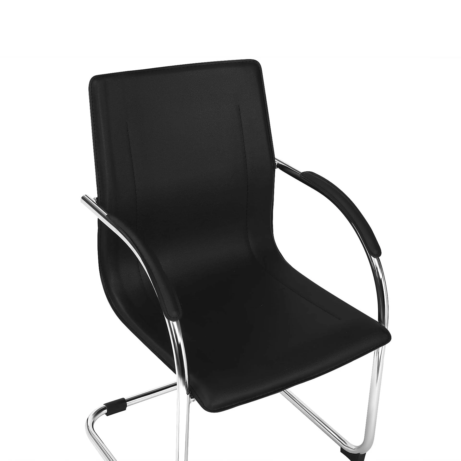 Jose PVC Cantilever Office Chair - Black - Image 6